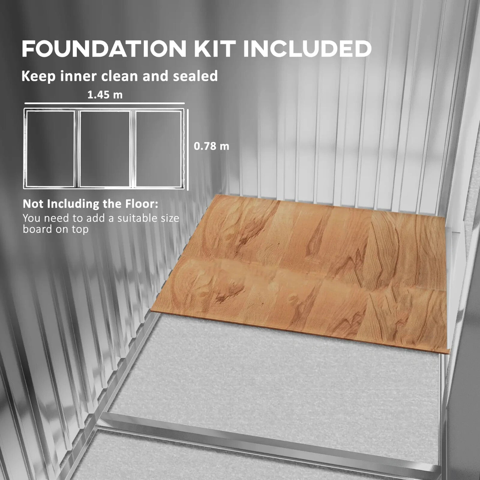 5 x 3 x 6ft Metal Lean - To Garden Shed Outdoor Storage for Tool Motorbike w/Shelf - Home and Garden Furniture Shop - rustic - furniture