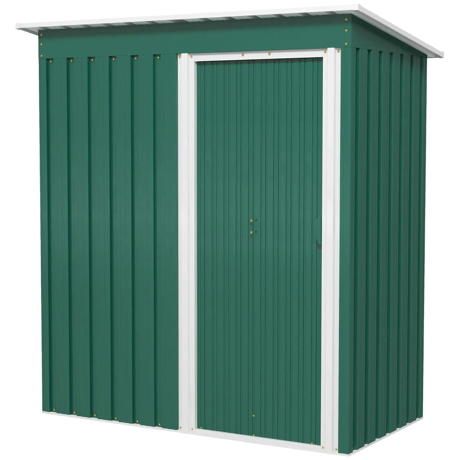 5 x 3ft Garden Storage Shed Outdoor Tool Shed with Sliding Door and Sloped Roof - Home and Garden Furniture Shop - #rustic - furniture#