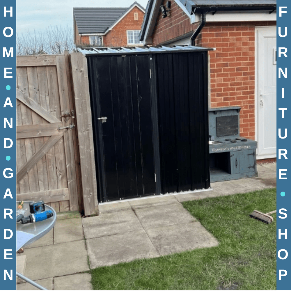 5.3 x 3.1ft Metal Storage Shed Outdoor Garden Tool Shed w/ Single Door for Patio - Home and Garden Furniture Shop - rustic - furniture