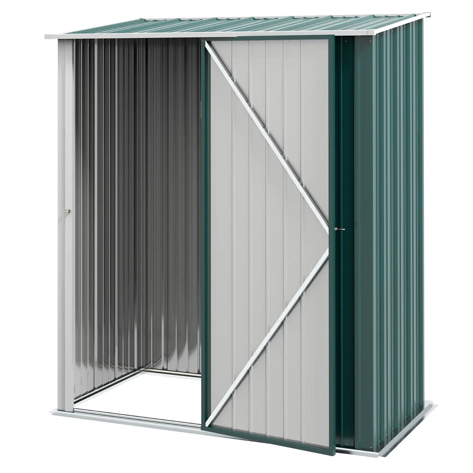 5.3ft x 3.1ft Outdoor Metal Storage Shed Garden Tool Shed with Single Door Patio - Home and Garden Furniture Shop - #rustic - furniture#