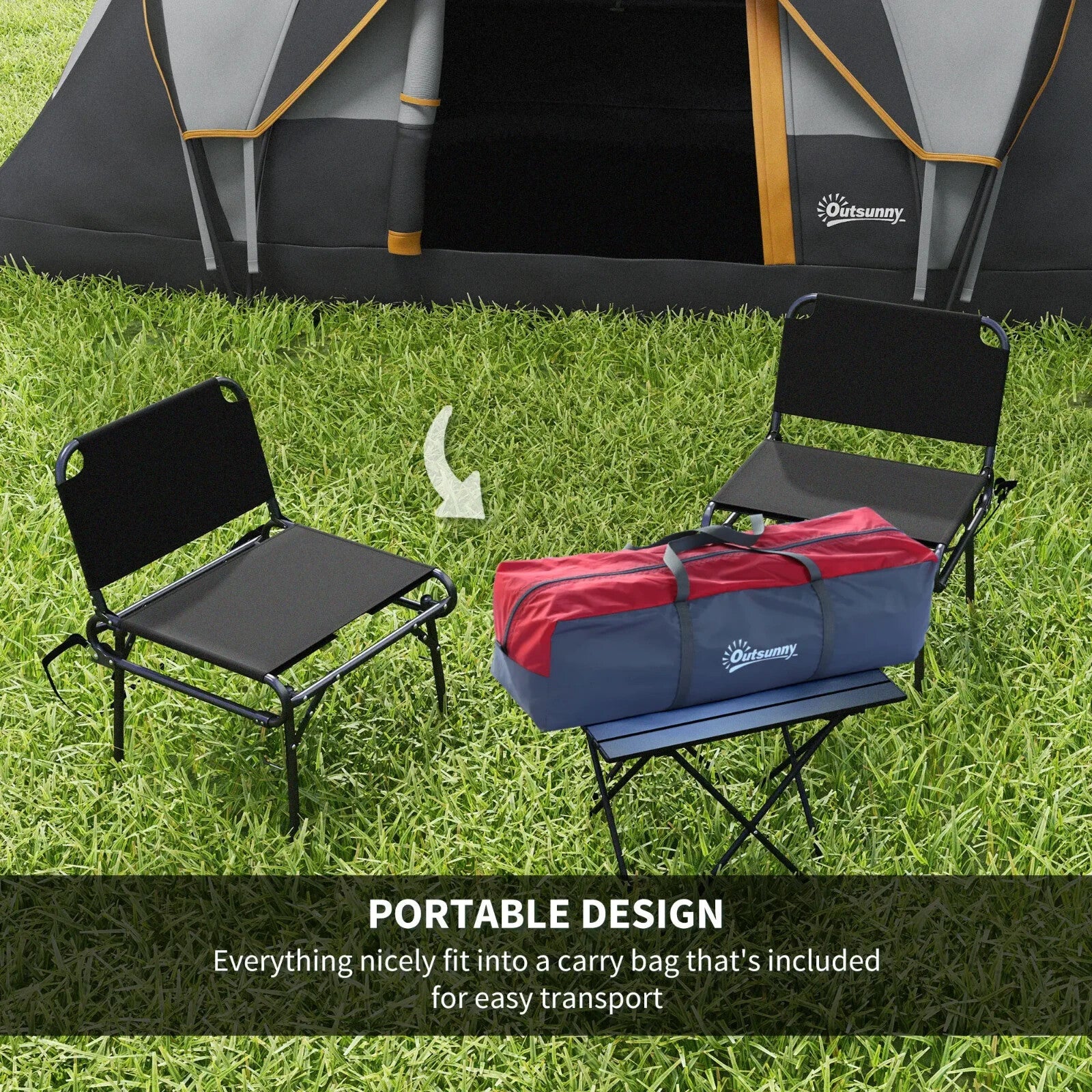 5–6 Man Dome Camping Tent Tunnel Shelter UV Protection 3000mm Waterproof Rating - Home and Garden Furniture Shop - rustic - furniture