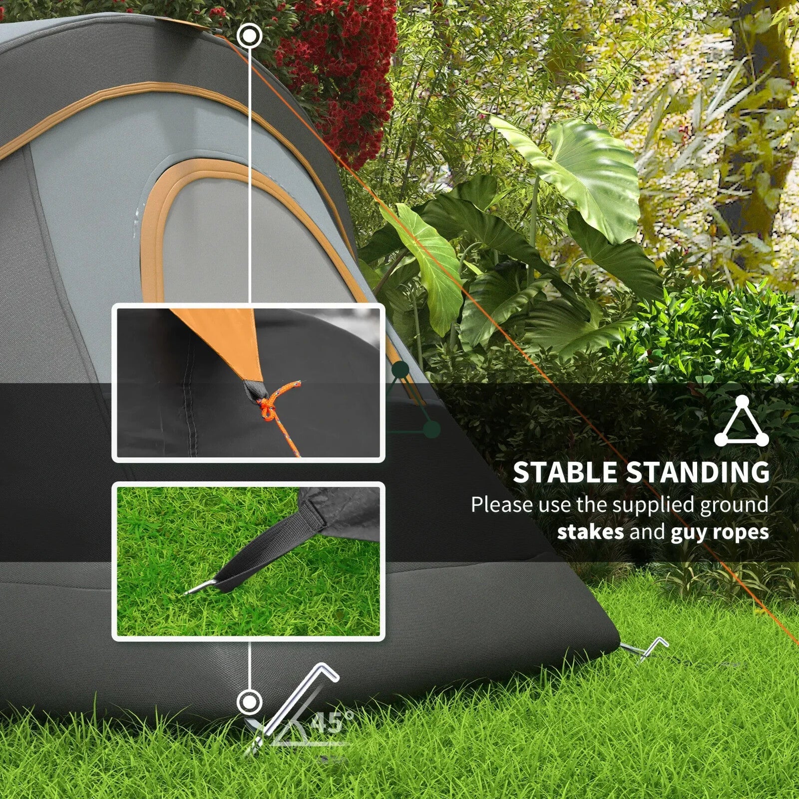 5–6 Man Dome Camping Tent Tunnel Shelter UV Protection 3000mm Waterproof Rating - Home and Garden Furniture Shop - rustic - furniture