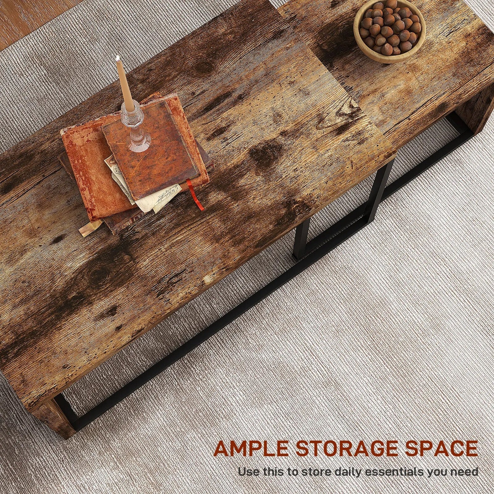 Industrial Coffee Tables Set of 2 Nesting Side Table Living Room Bedroom Rustic