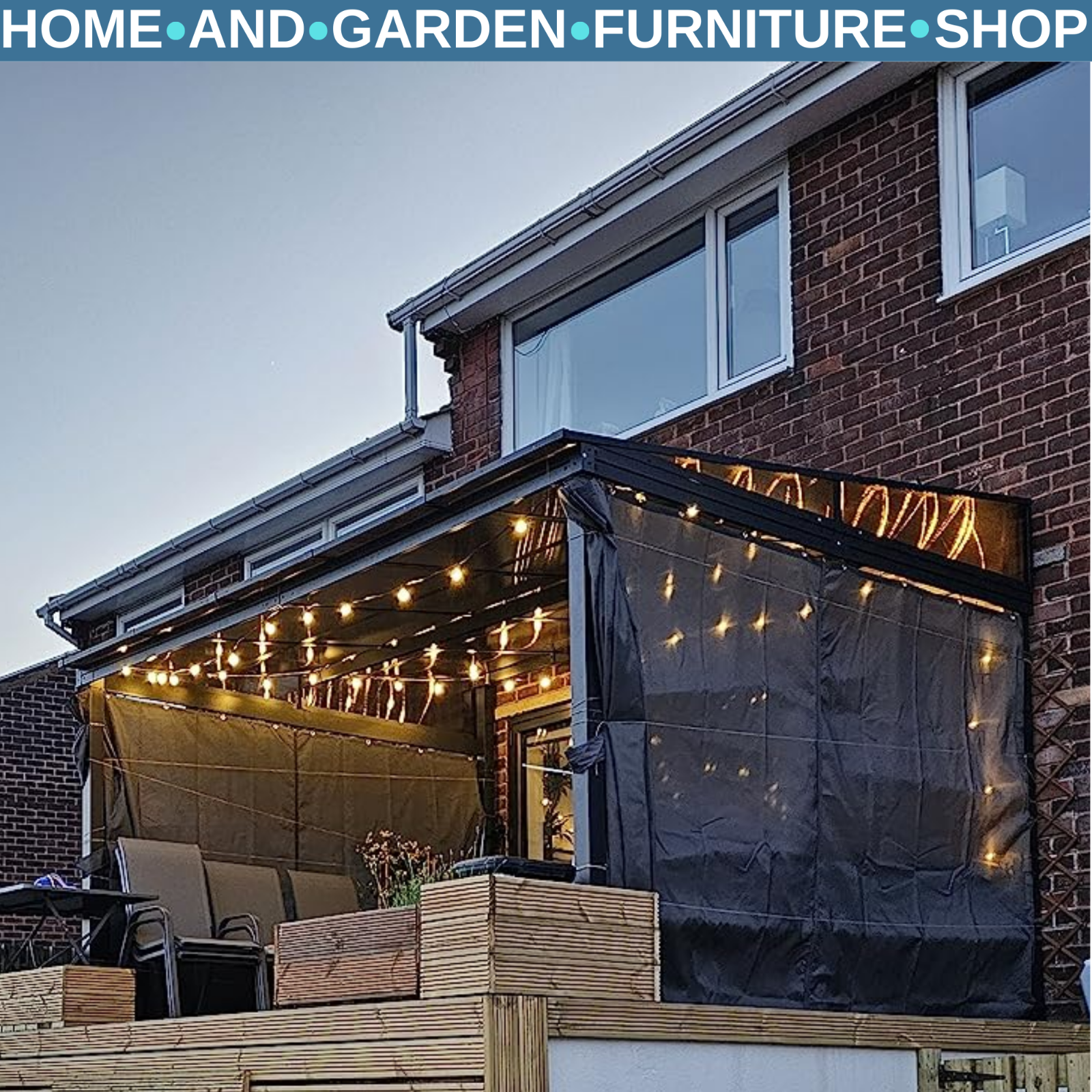 4 x 3m Garden Pergola Gazebo with Curtains Outdoor Party Tent Canopy Sun Shelter