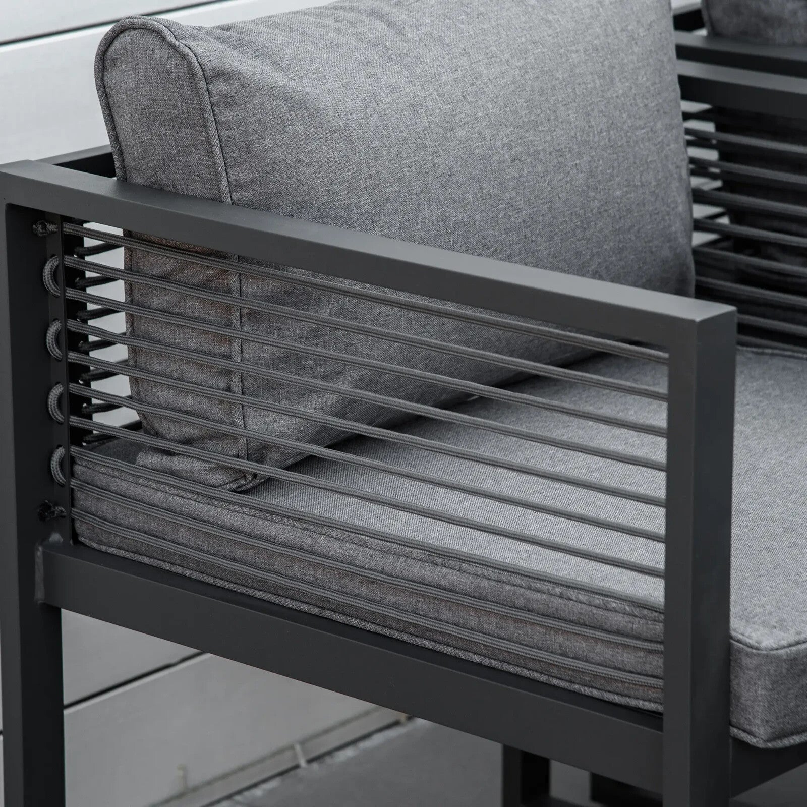 9PC Garden Dining Cube Set Table Chairs Stools w/ Cushions Outdoor Furniture