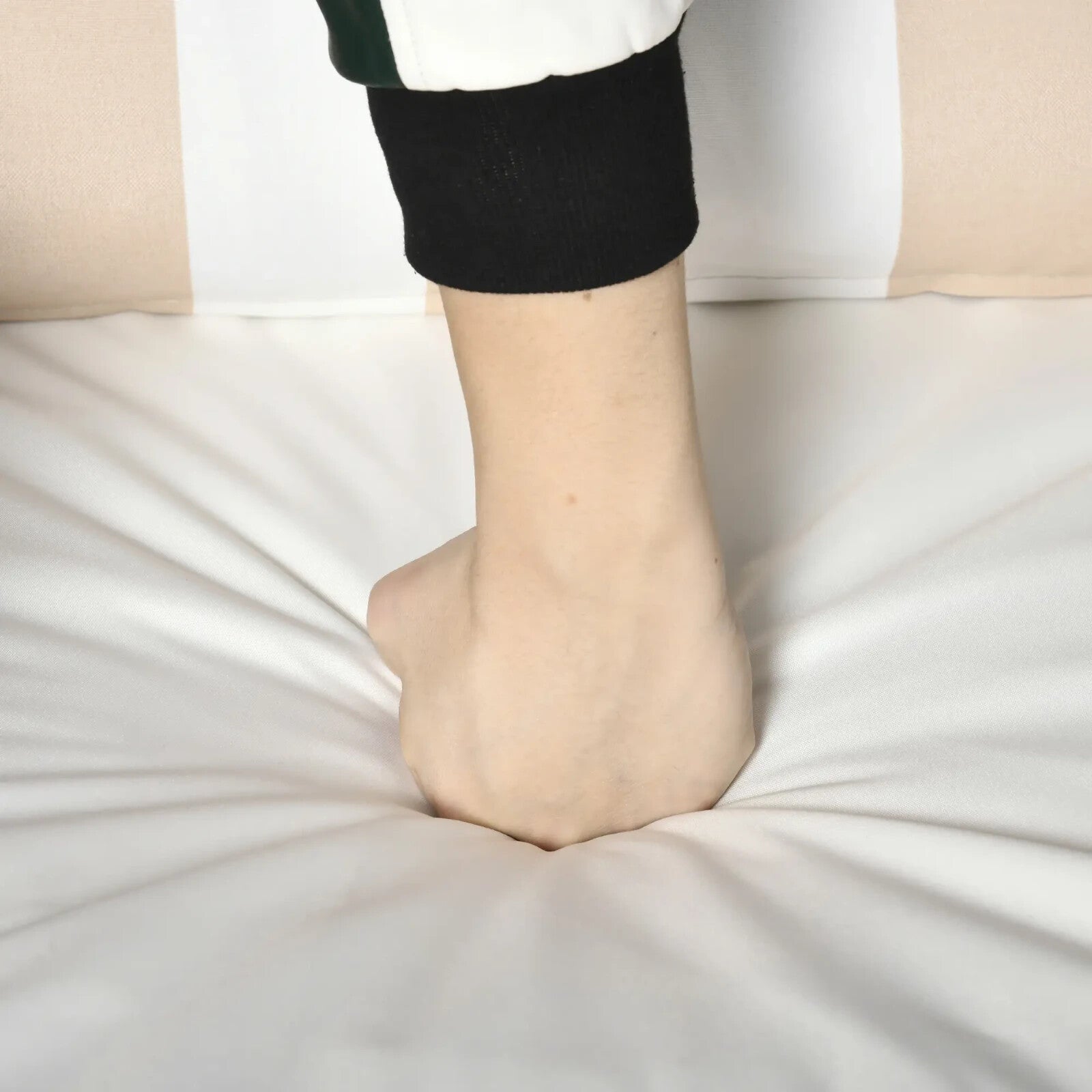 3 Piece Rattan Garden Bistro Set with Sofa Chair and Table Furniture Light Grey