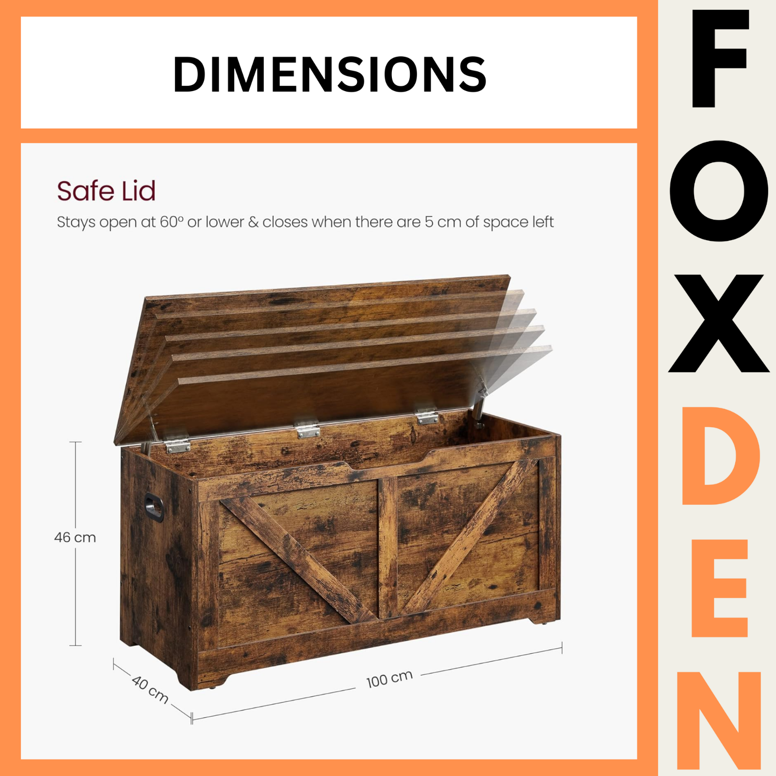 Large Rustic Storage Chest Shoe Bench Toys Trunk Box Organiser Industrial Trunk