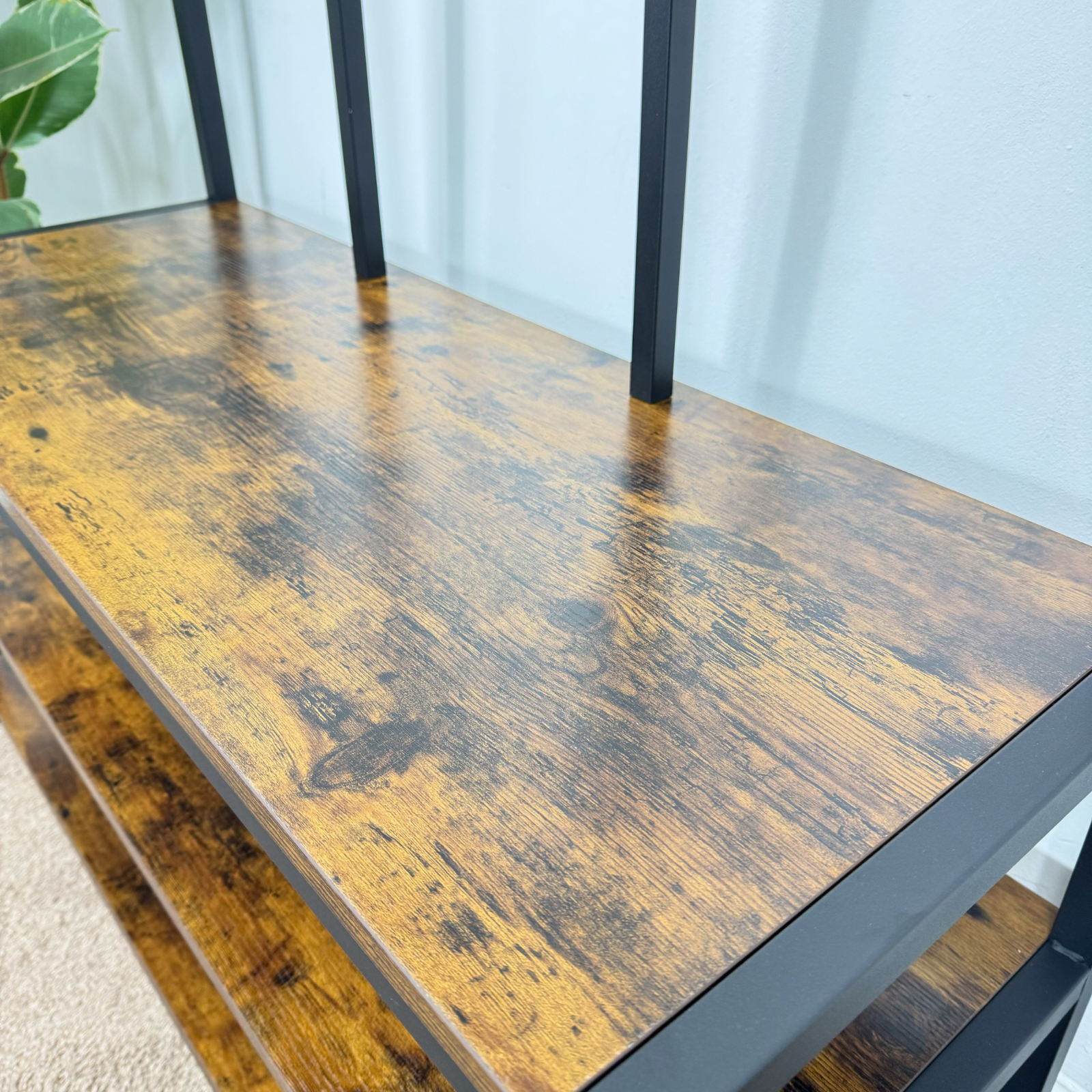 Large Rustic Coat Rack With Seat Shoe Rack Hall Tree Entryway Shoe Bench Shelves