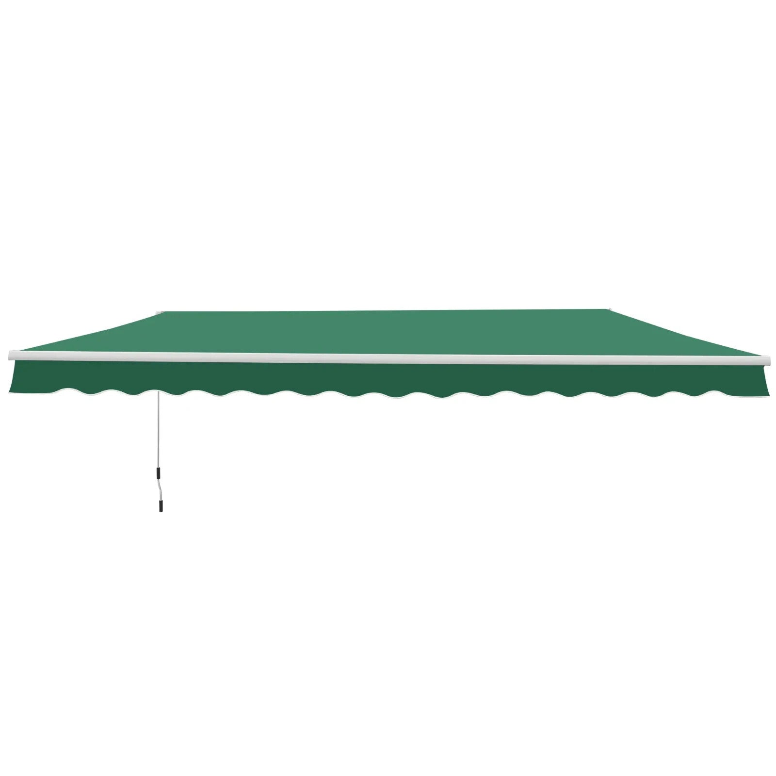 4m x 3m Manual Garden Awning Retractable Canopy Outdoor Patio Sun Shade Cover