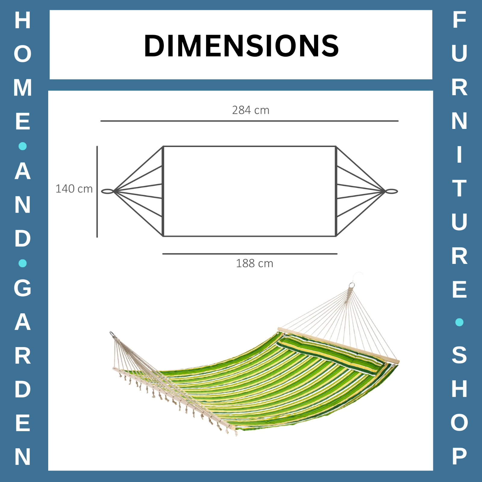 Double Cotton Hammock Camping Swing Beach Stripe Hanging Bed Multi-Colour