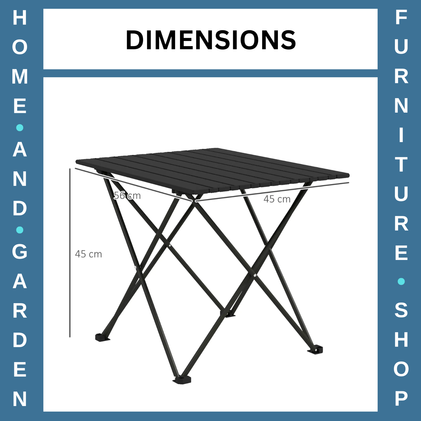 Folding Camping Table Lightweight Metal Picnic Table Carry Bag Outdoor Hiking