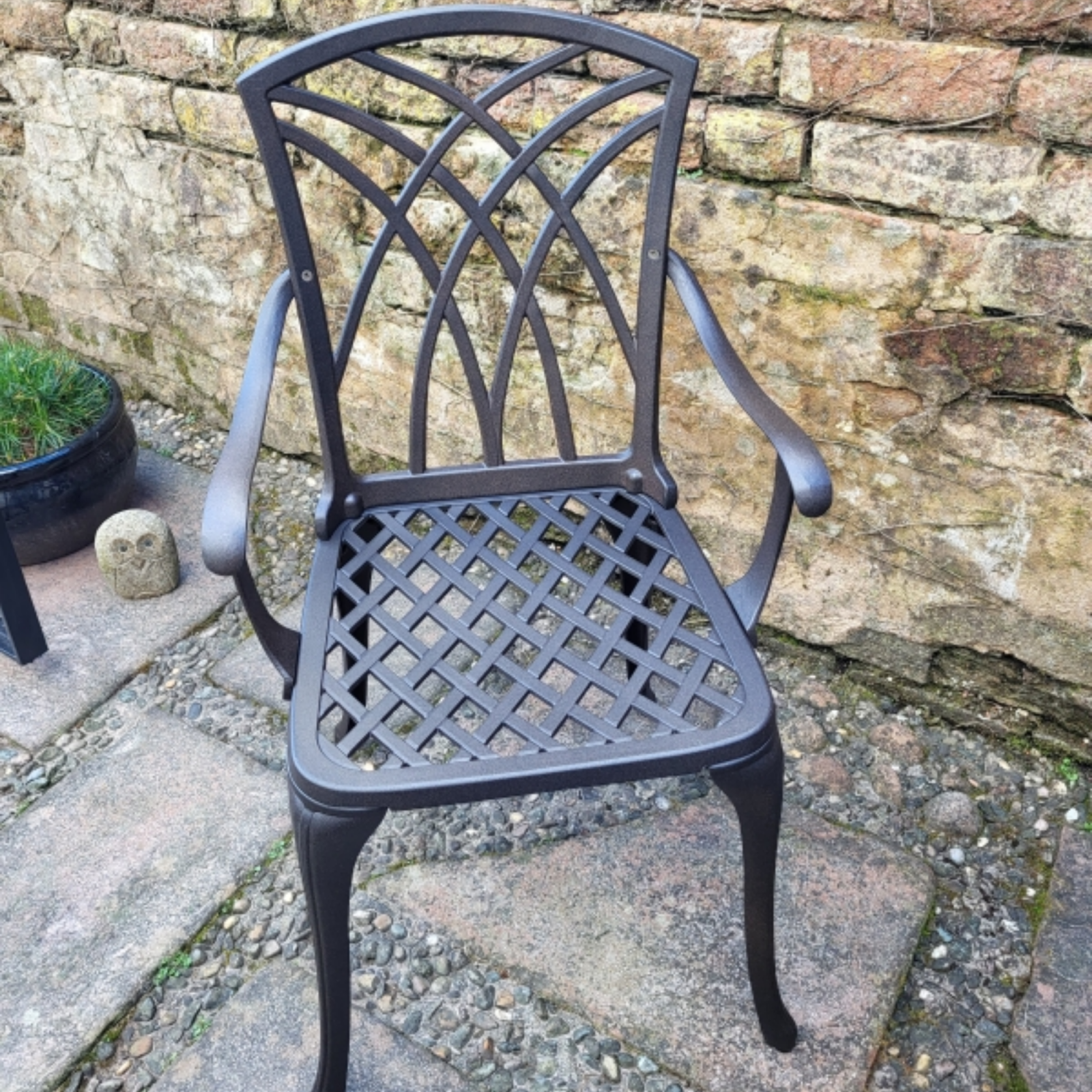 Vintage Garden Bistro Set Cast Aluminium Furniture Outdoor Patio 2 Chairs Table