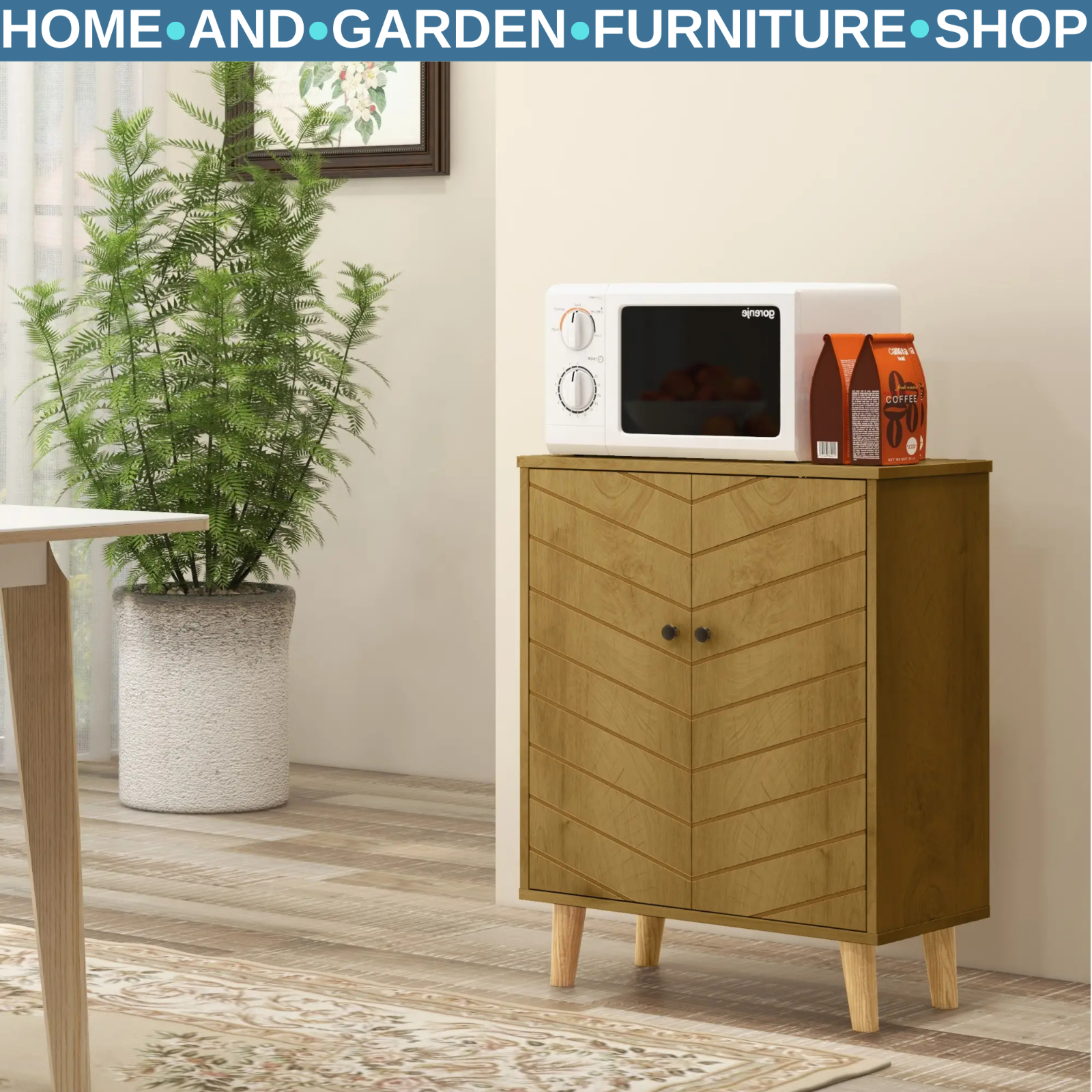 Small Wooden Sideboard Cabinet Scandinavian Modern Cupboard Nordic Furniture NEW