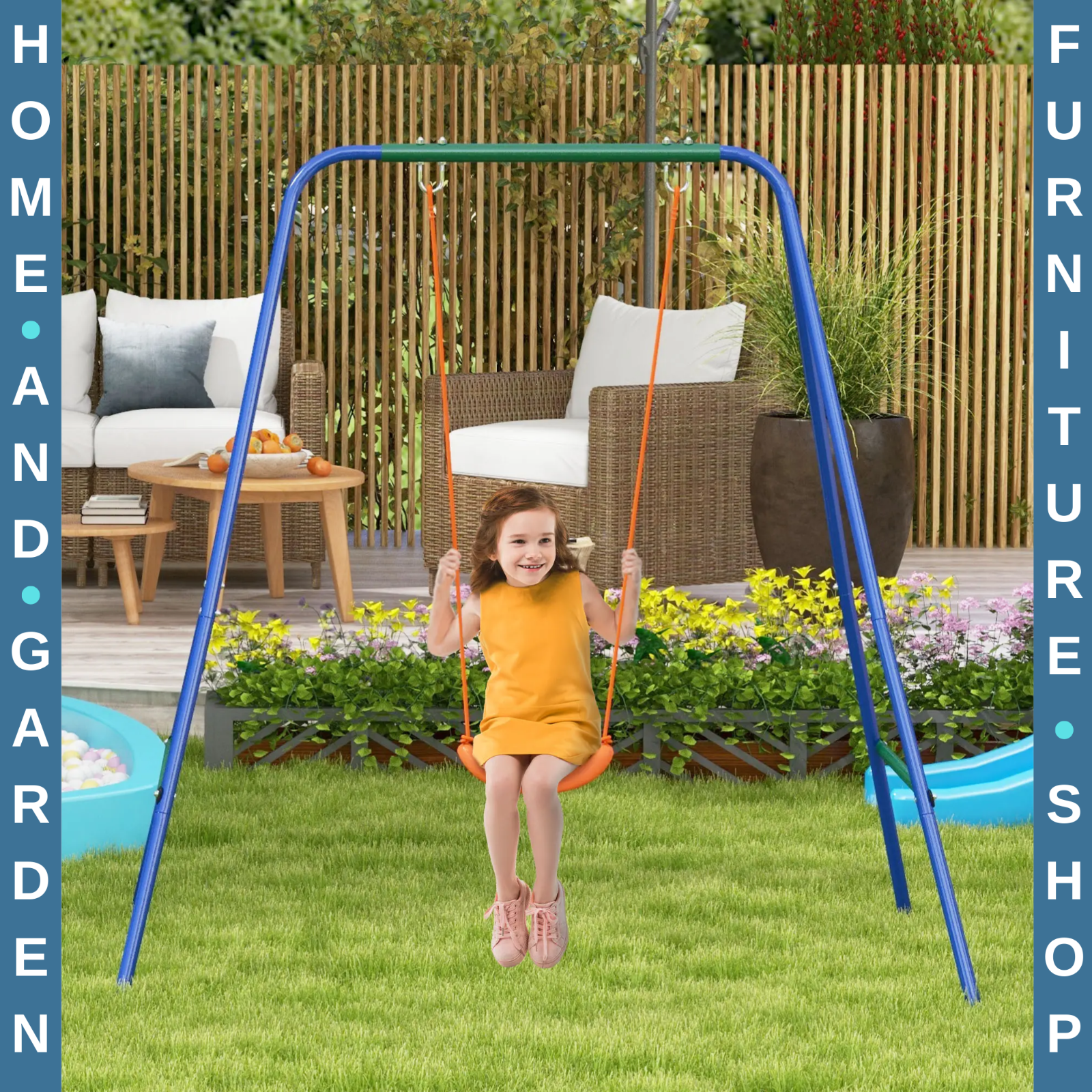 2 in 1 Baby Nursery Swing with Safety Belt Comfortable Seat and Metal for Kids