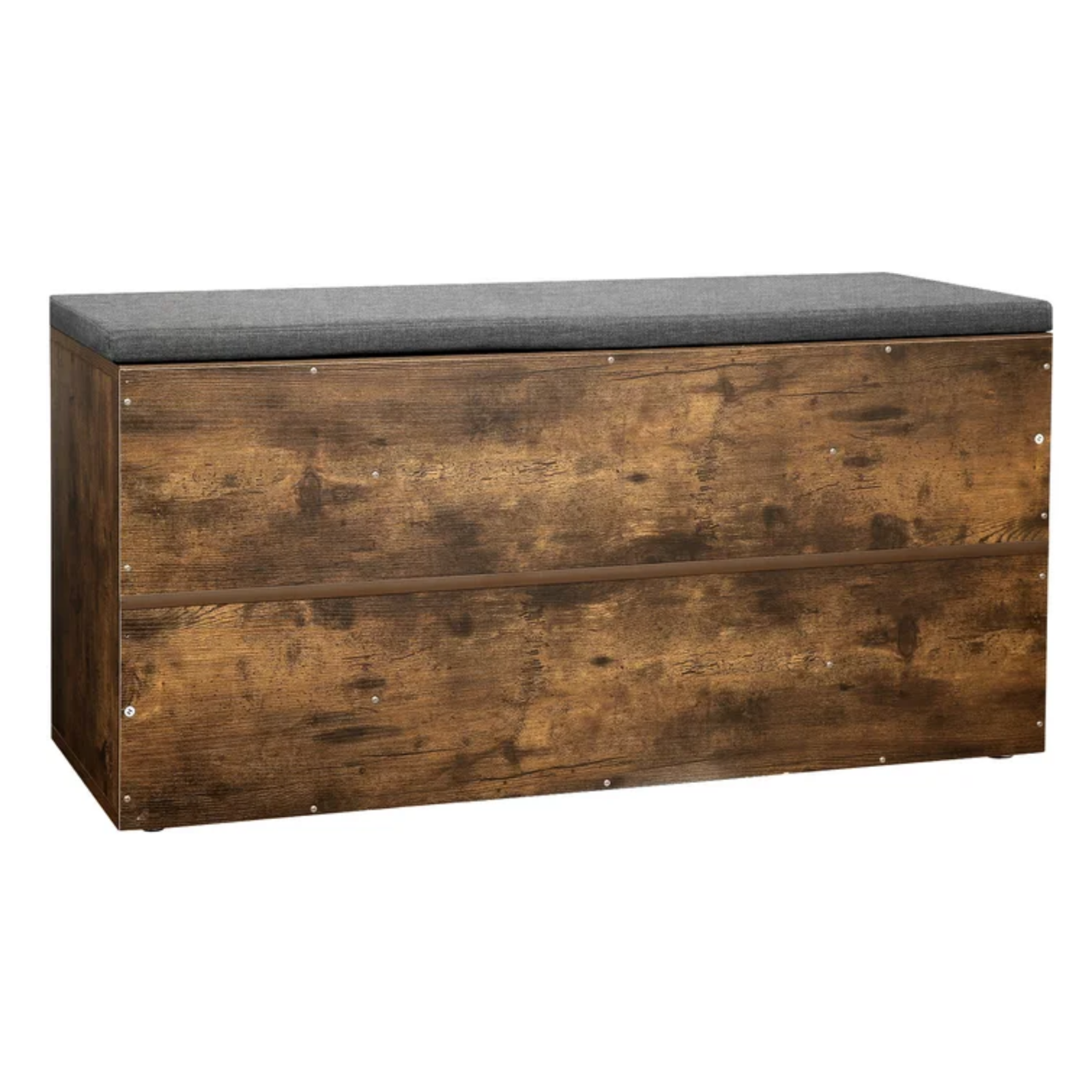 Rustic Brown Shoe Bench Seat Cushion Shoe Rack Storage Cabinet Shelf Organiser