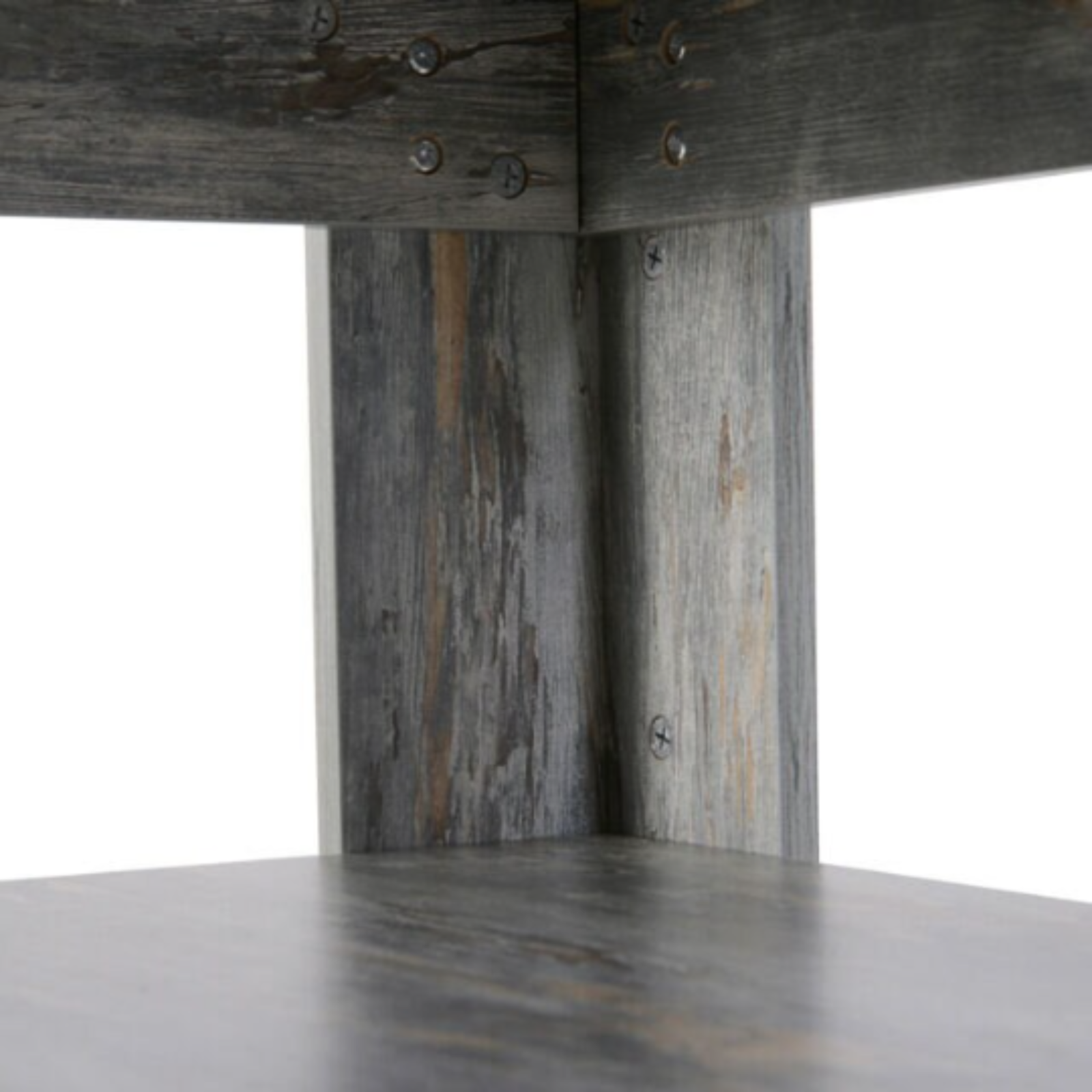 Grey Square Coffee Table with Shelf End Console Table Living Room Storage Table