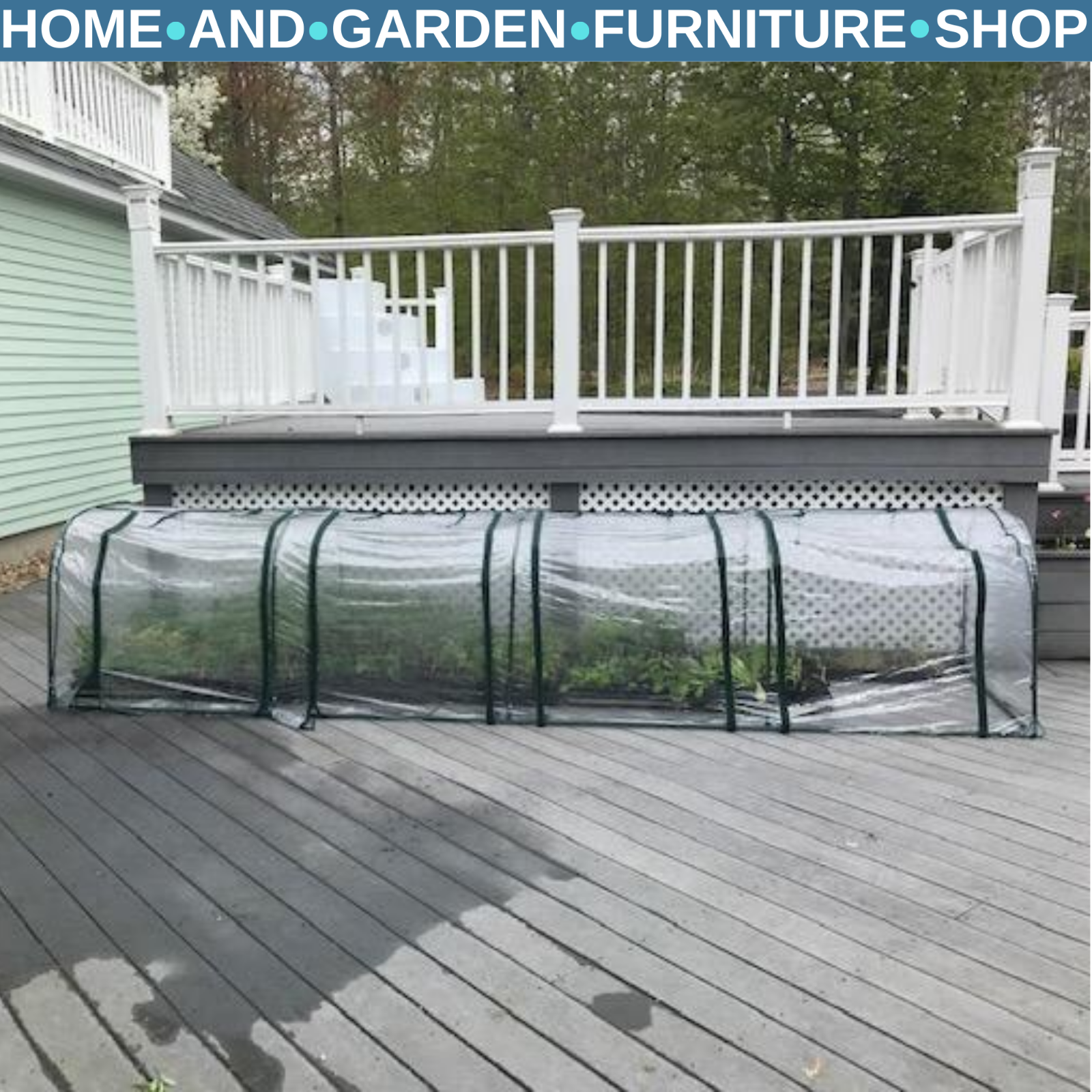 Polytunnel Greenhouse PVC Cover Water Resistant w/ Zipped Roll-Up Doors Clear