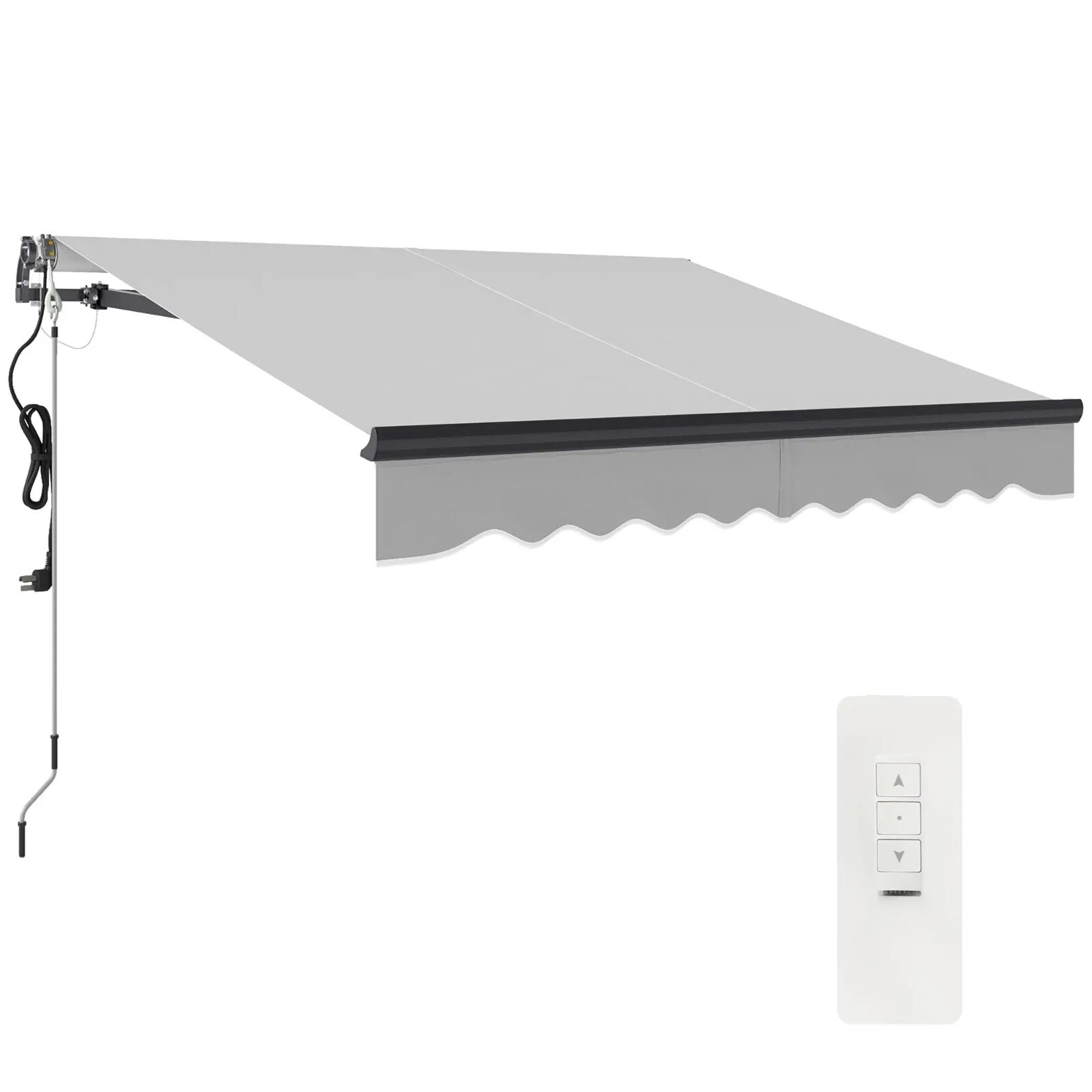Electric Retractable Awning 2.5 x 2m with Aluminium Frame For Garden Patio Door