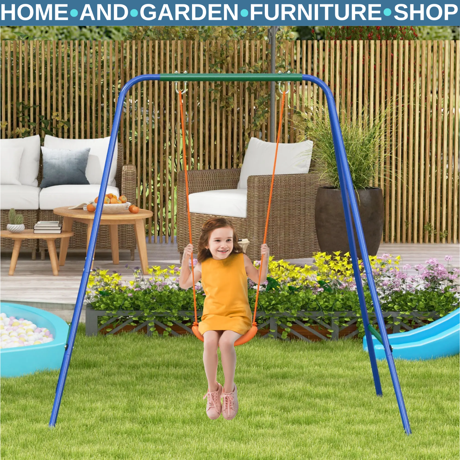 2 in 1 Baby Nursery Swing with Safety Belt Comfortable Seat and Metal for Kids