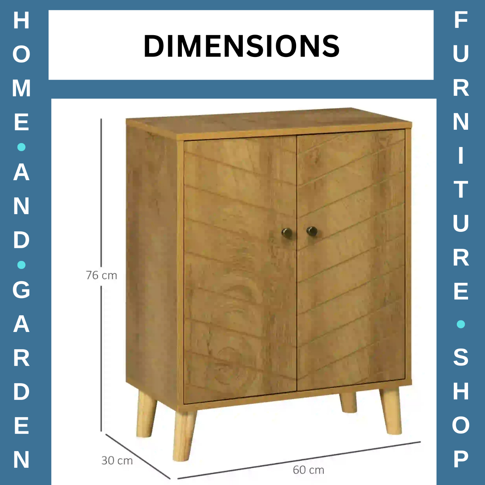 Small Wooden Sideboard Cabinet Scandinavian Modern Cupboard Nordic Furniture NEW