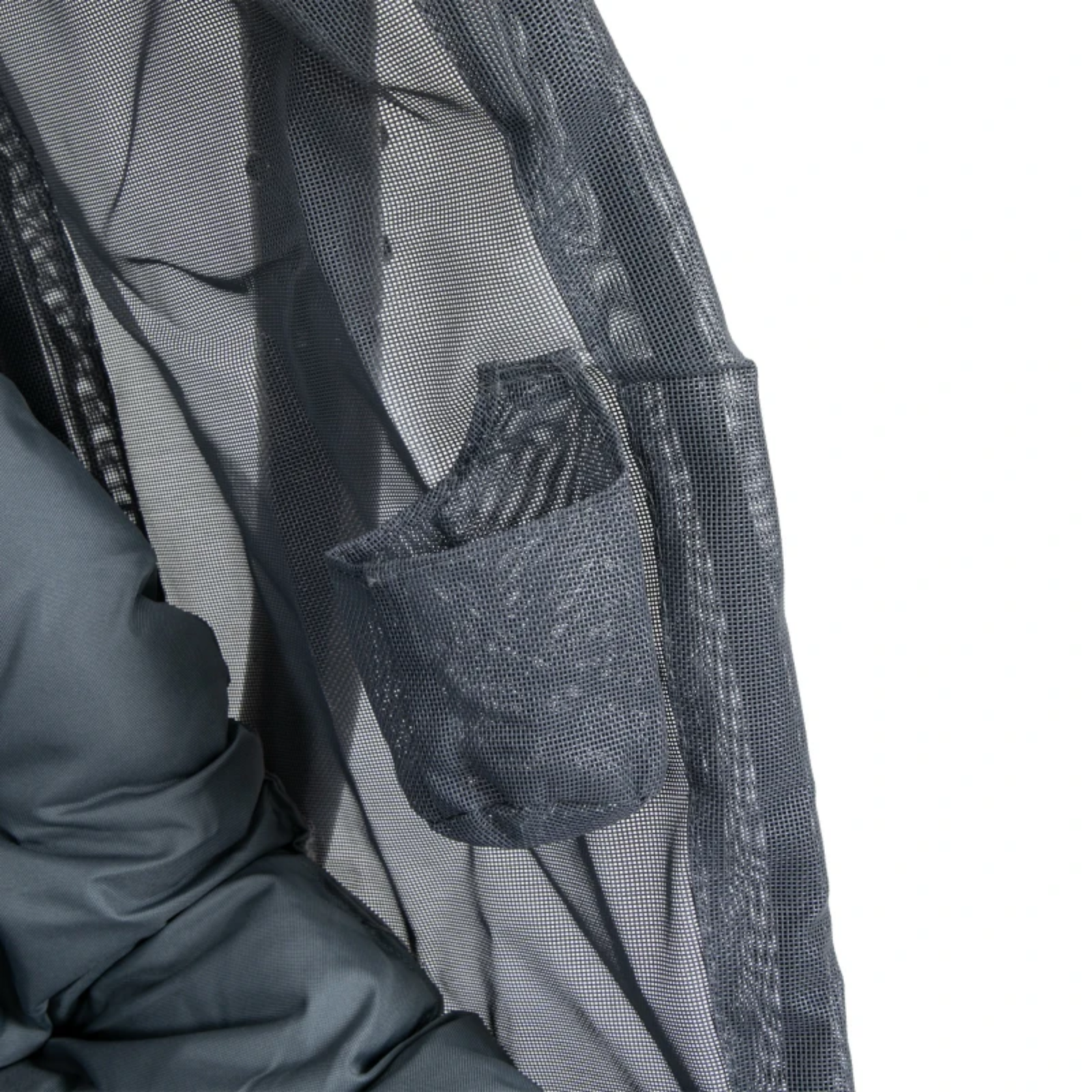 Double Hanging Egg Chair 2 Seater Swing Hammock Cocoon Cushion Side Phone Holder