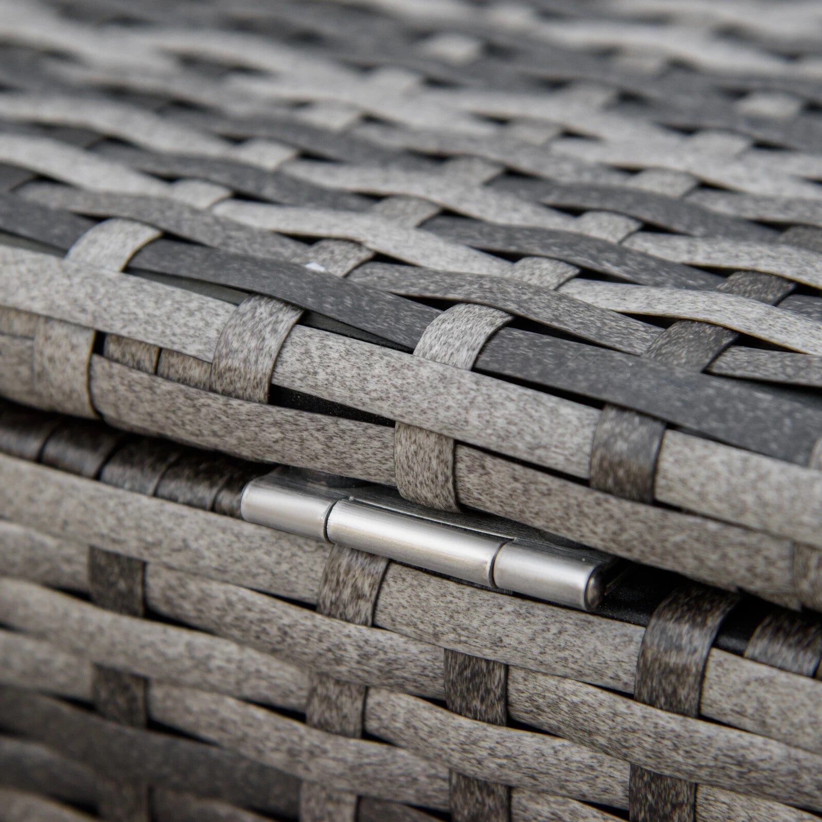 6 Pcs Rattan Corner Sofa Set 4 Seats Garden Furniture w/ Storage Table & Ottoman