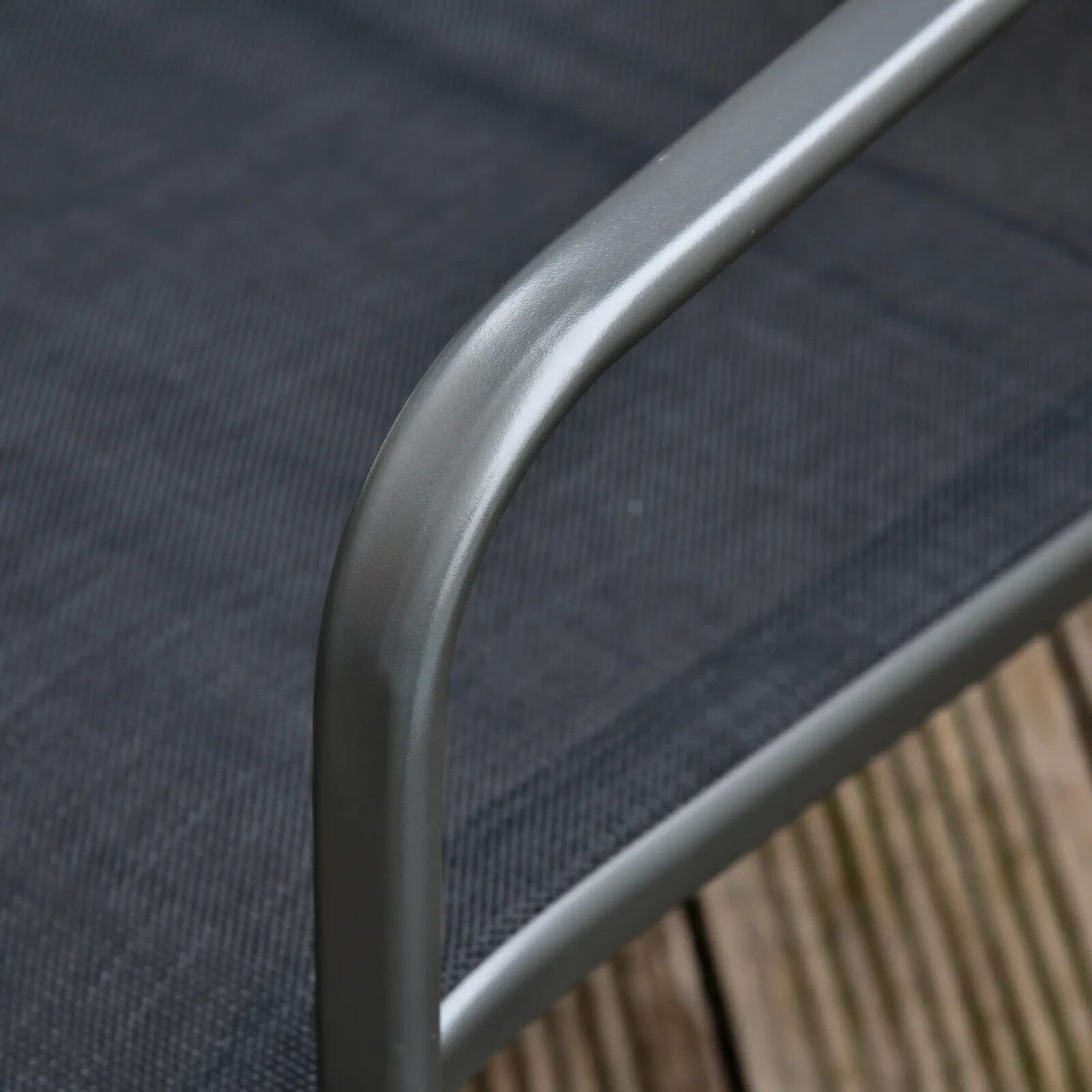 4 Piece Garden Furniture Set with Sofa Chairs & Glass Table Patio Seating Black