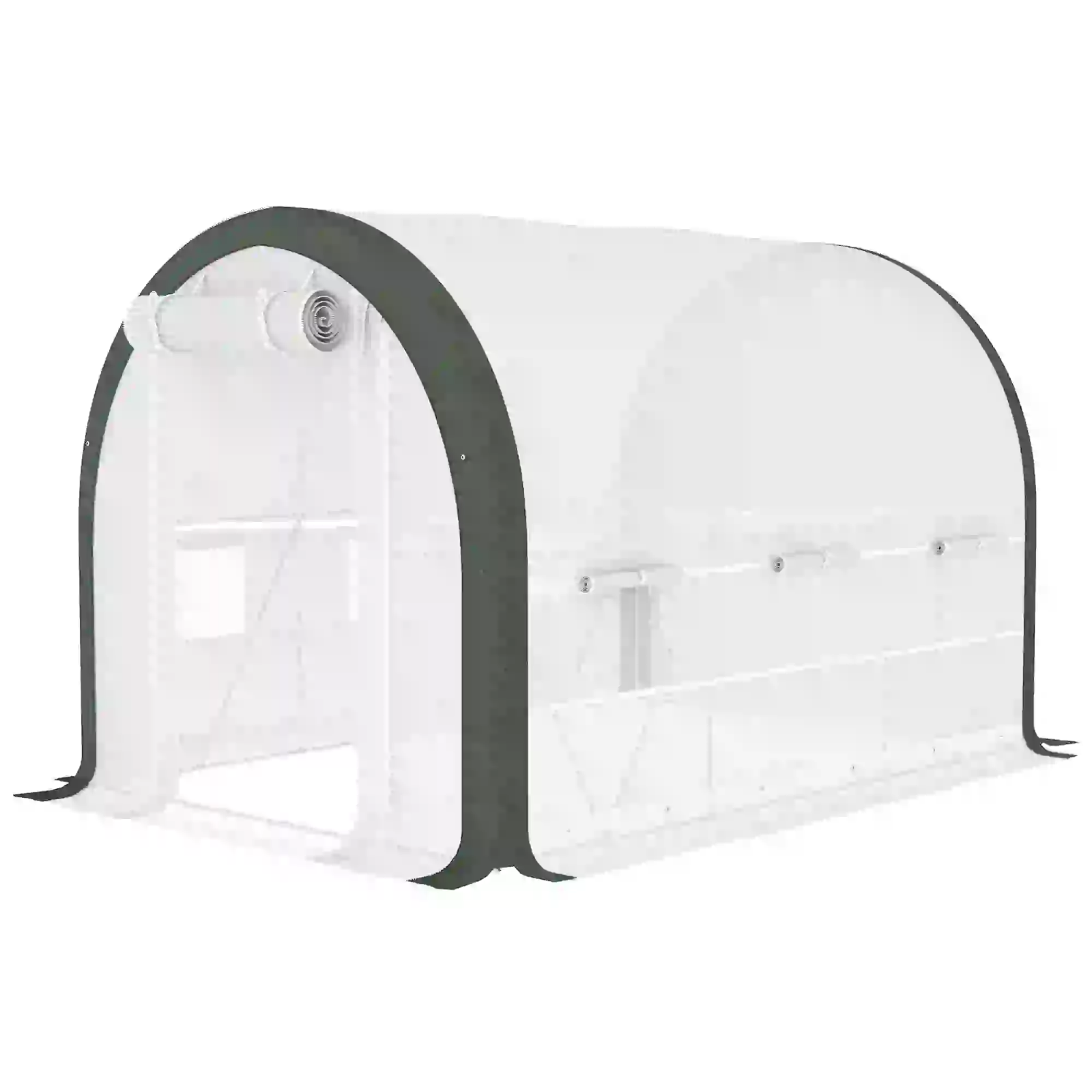 Walk in Tunnel Greenhouse Tent Steel Frame Garden Grow House Mesh Door & Windows