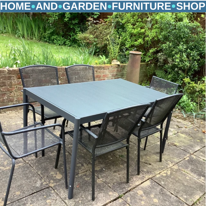 Aluminium Frame Garden Dining Table for Patio Decking or Outdoor Entertaining