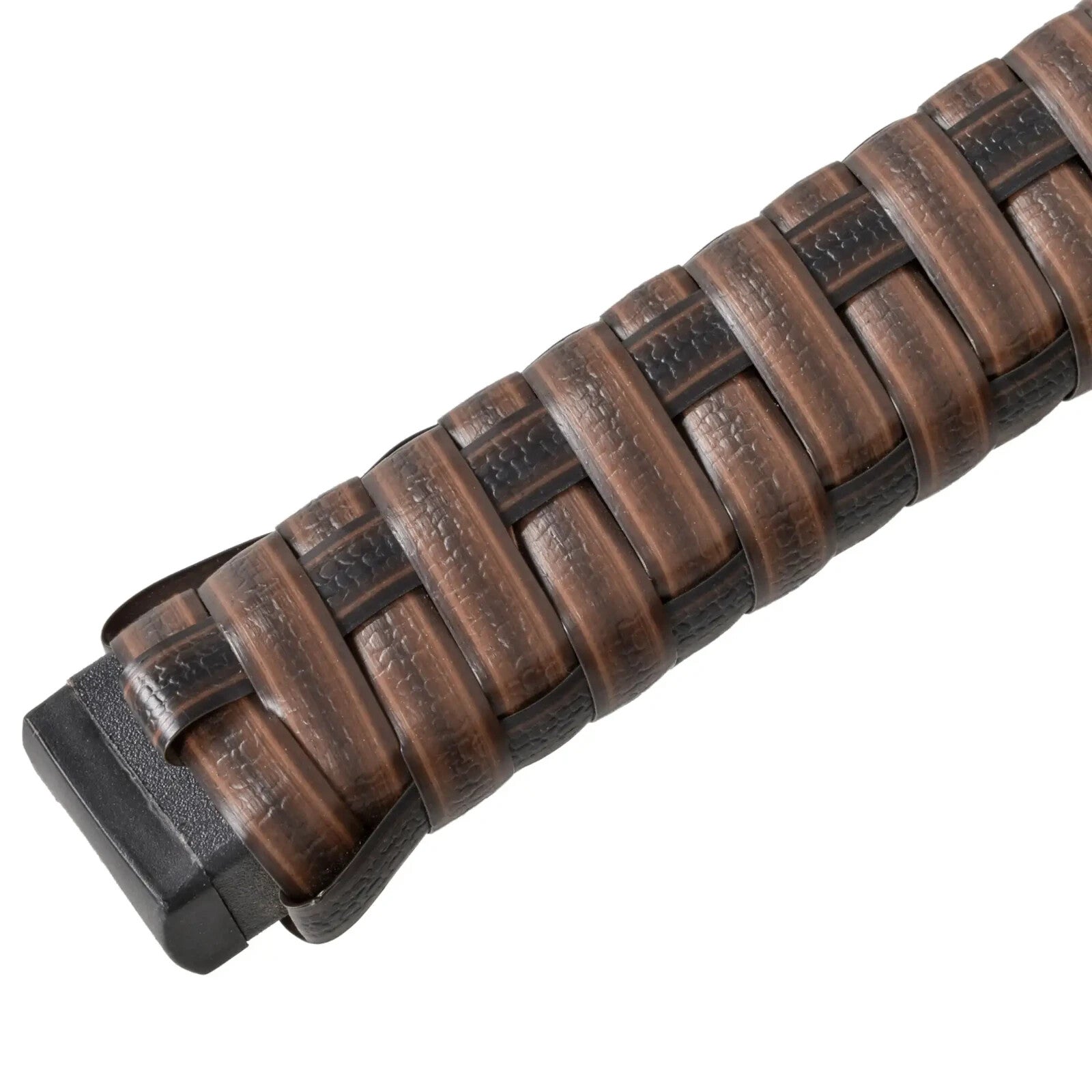 Brown Rattan Furniture Patio Sofa Set with Glass Dining Table & Chairs Cushion