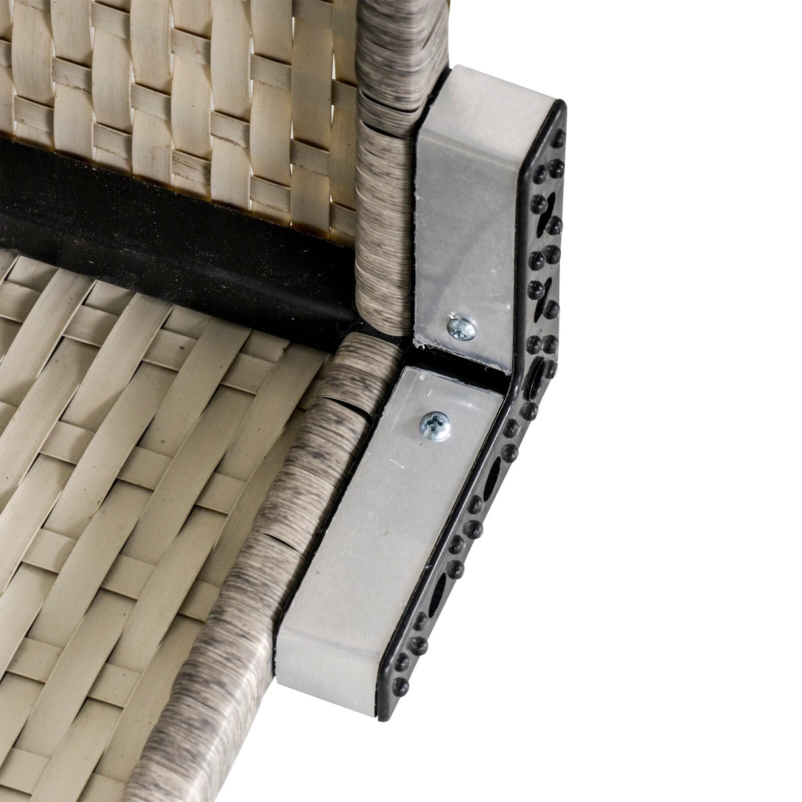 Wicker Garden Coffee Table w/ Glass Top Outdoor Patio Furniture for Yard or Deck