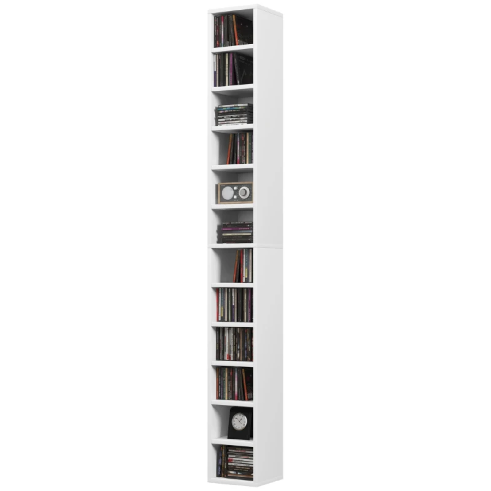 204 CD Storage Unit DVD Storage Tower for Living Room Media Shelving Home Office