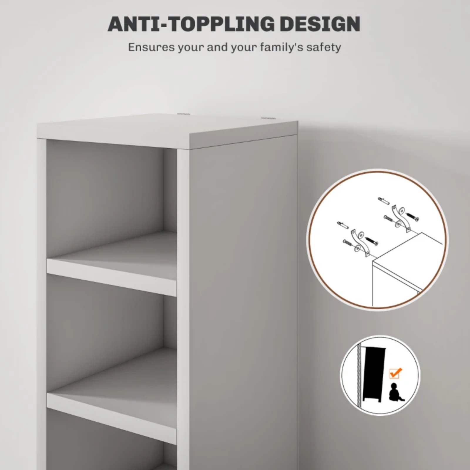 204 CD Storage Unit DVD Storage Tower for Living Room Media Shelving Home Office