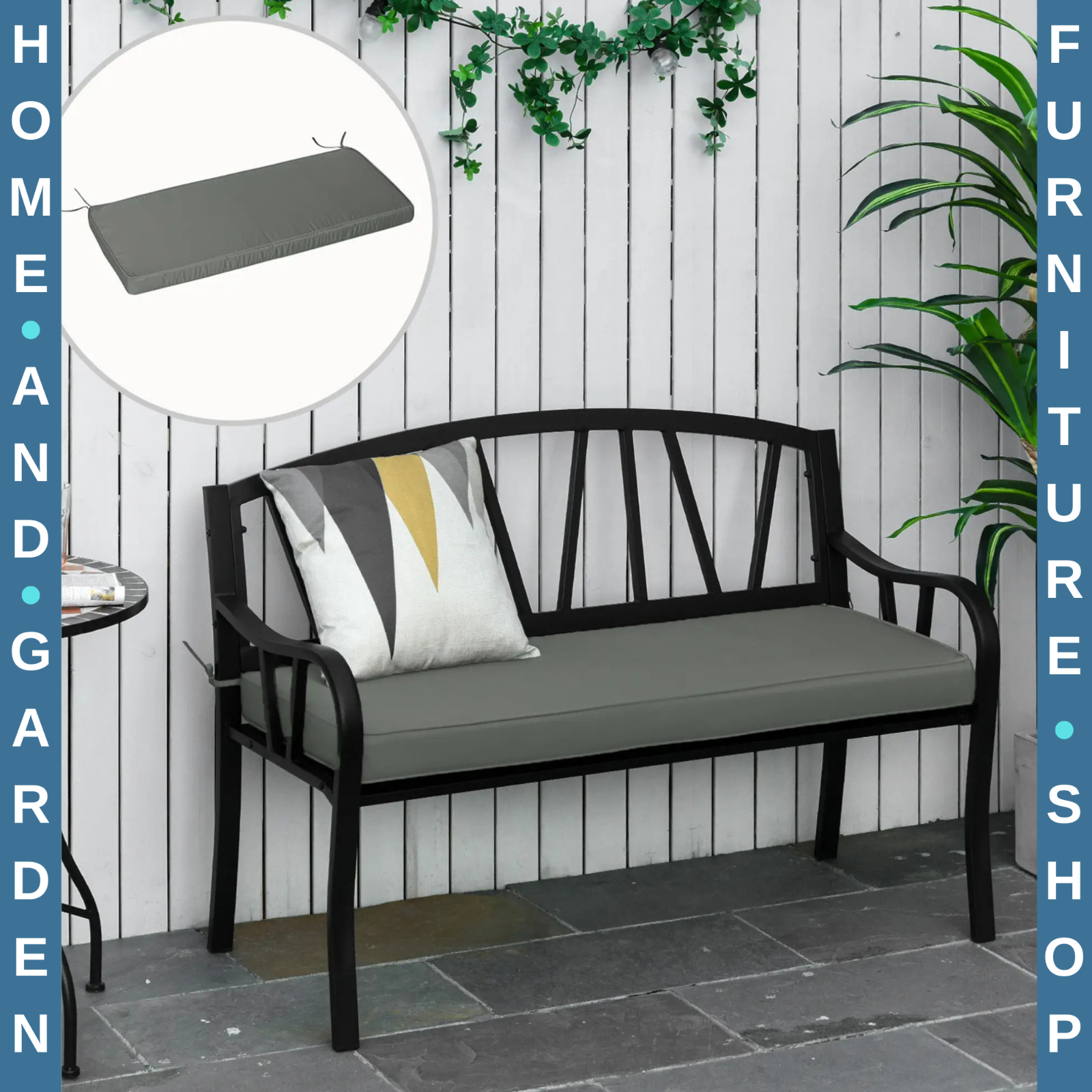 2 Seater Garden Bench Cushion Seat Pad for Patio or Indoor Outdoor Furniture