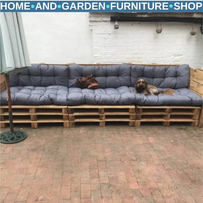 2 Piece Tufted Pallet Cushion Set w/ Seat Pad & Back Support for Indoor Outdoor