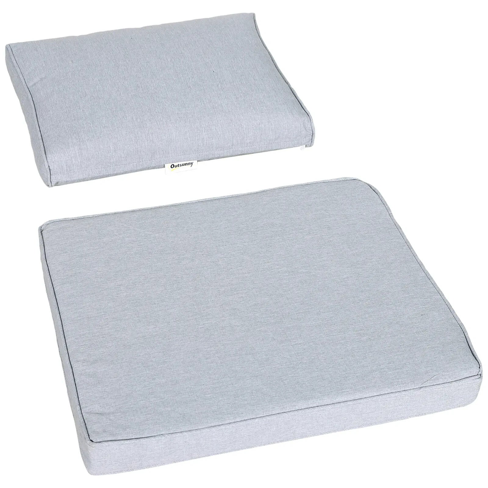 4 Piece Aluminium Garden Dining Set with Sofa Chairs Glass Table and Cushions