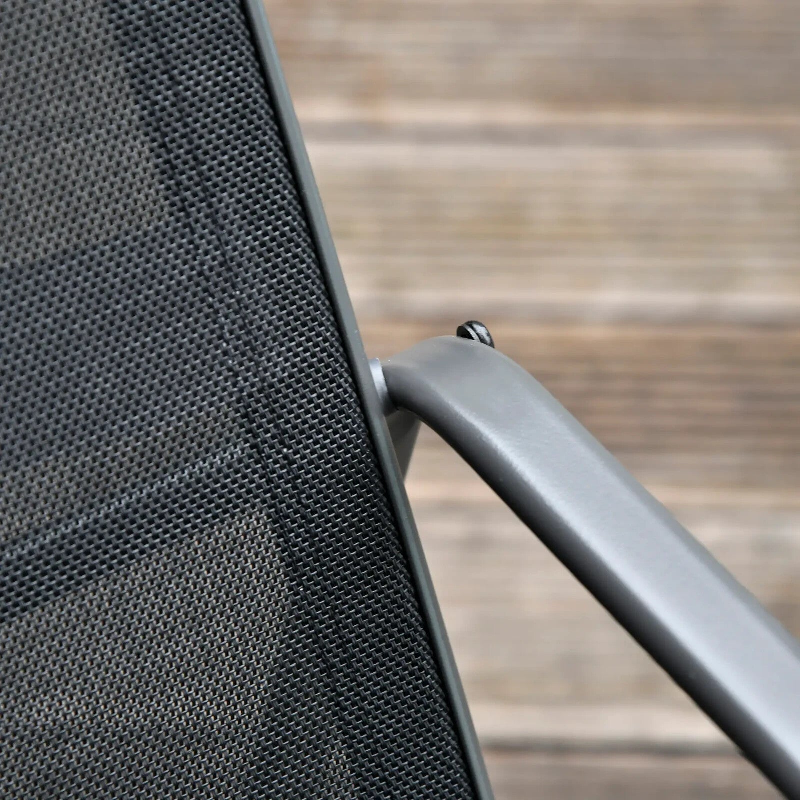 4 Piece Garden Furniture Set with Sofa Chairs & Glass Table Patio Seating Black