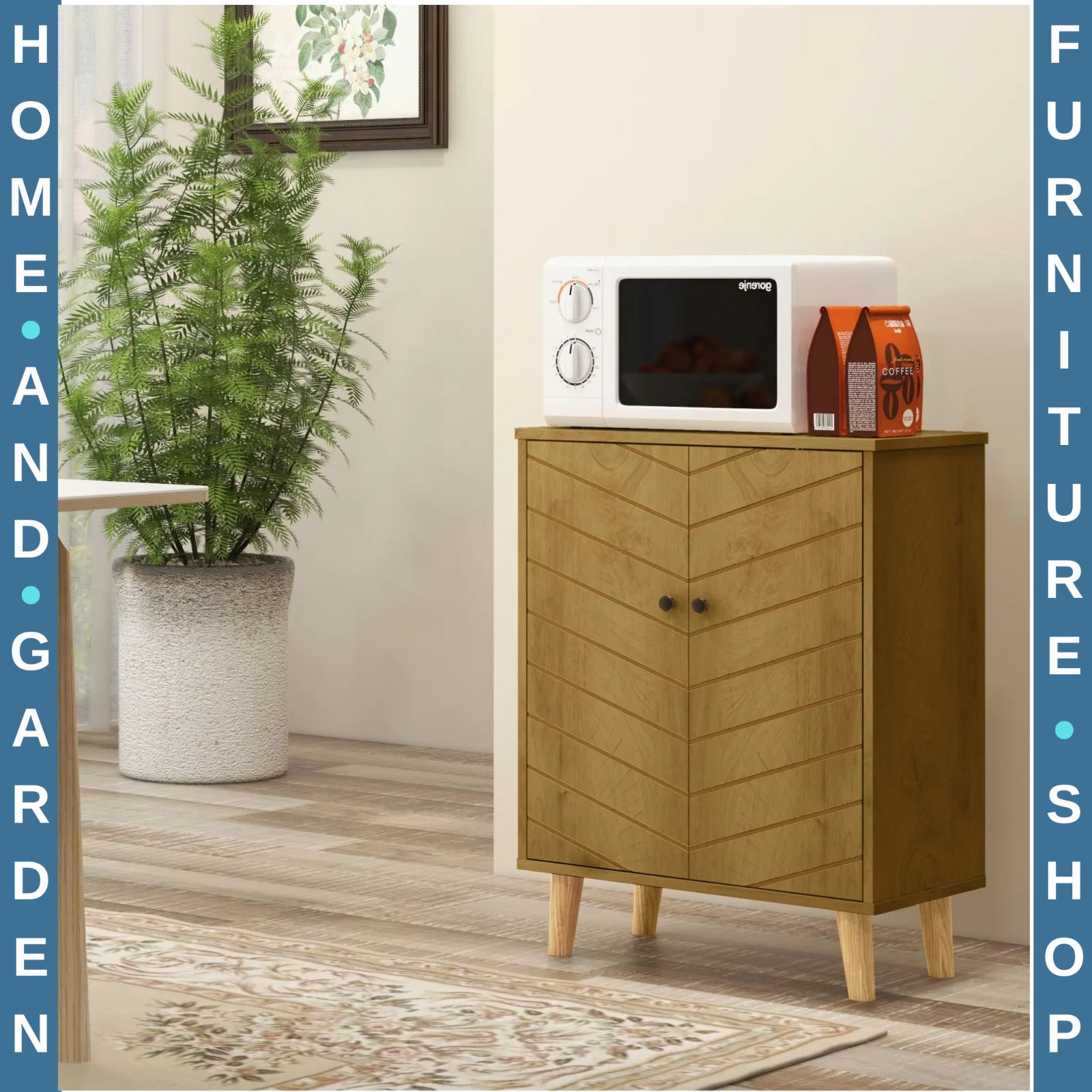 Small Wooden Sideboard Cabinet Scandinavian Modern Cupboard Nordic Furniture NEW