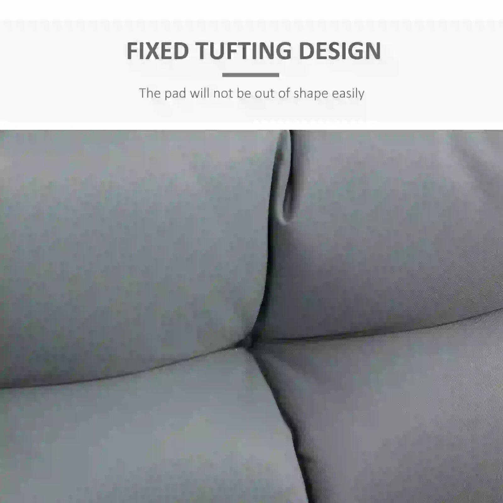 2 Piece Tufted Pallet Cushion Set w/ Seat Pad & Back Support for Indoor Outdoor