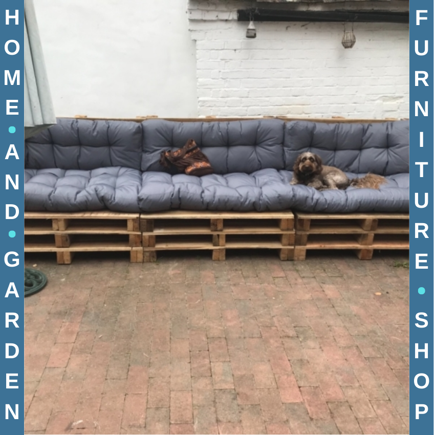 2 Piece Tufted Pallet Cushion Set w/ Seat Pad & Back Support for Indoor Outdoor