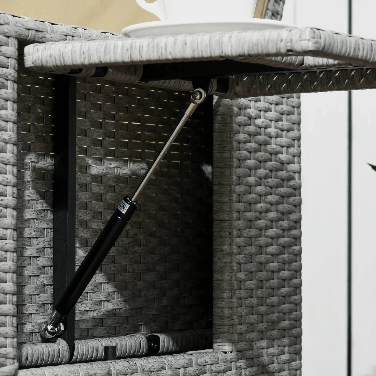 5pc PE Rattan Sun Lounger Recliner Set with Adjustable Backrest Storage & Table - Home and Garden Furniture Shop - rustic - furniture