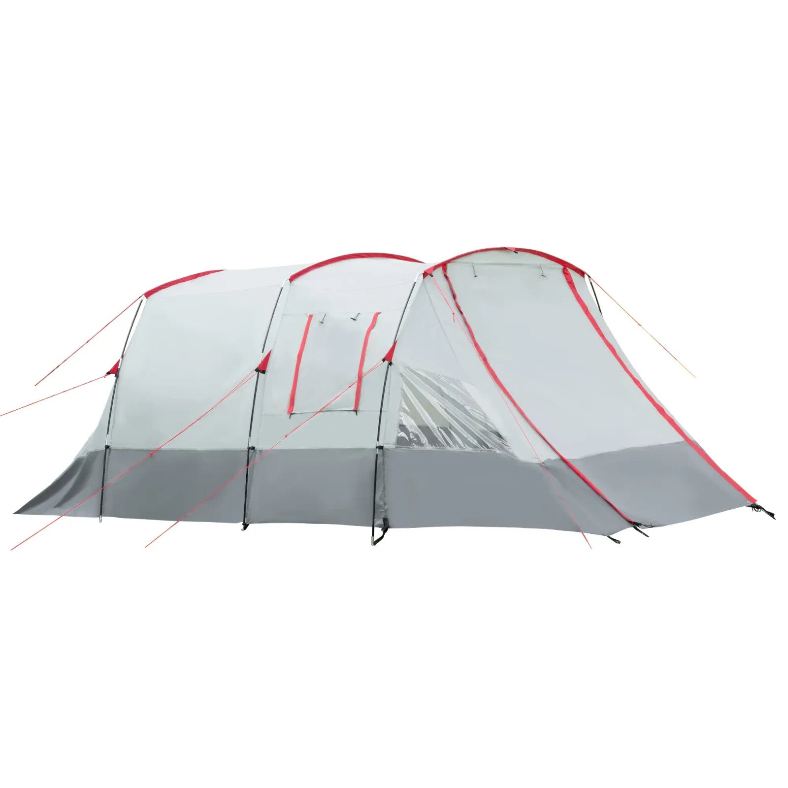 6 - 8 Person Tunnel Camping Tent with Bedroom Living Area 3 Doors and Carry Bag - Home and Garden Furniture Shop - rustic - furniture