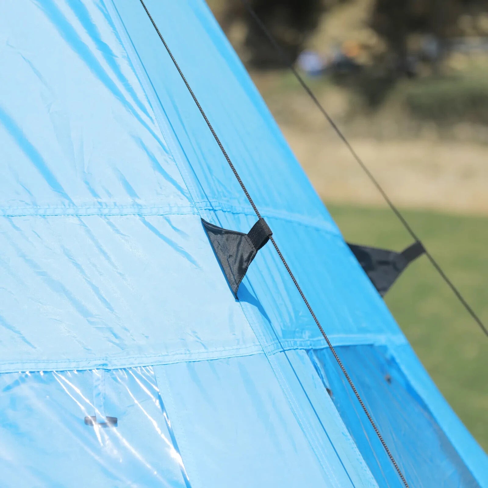 6 Man Tipi Camping Tent Teepee Family Shelter with Zipped Door Mesh Windows - Home and Garden Furniture Shop - rustic - furniture