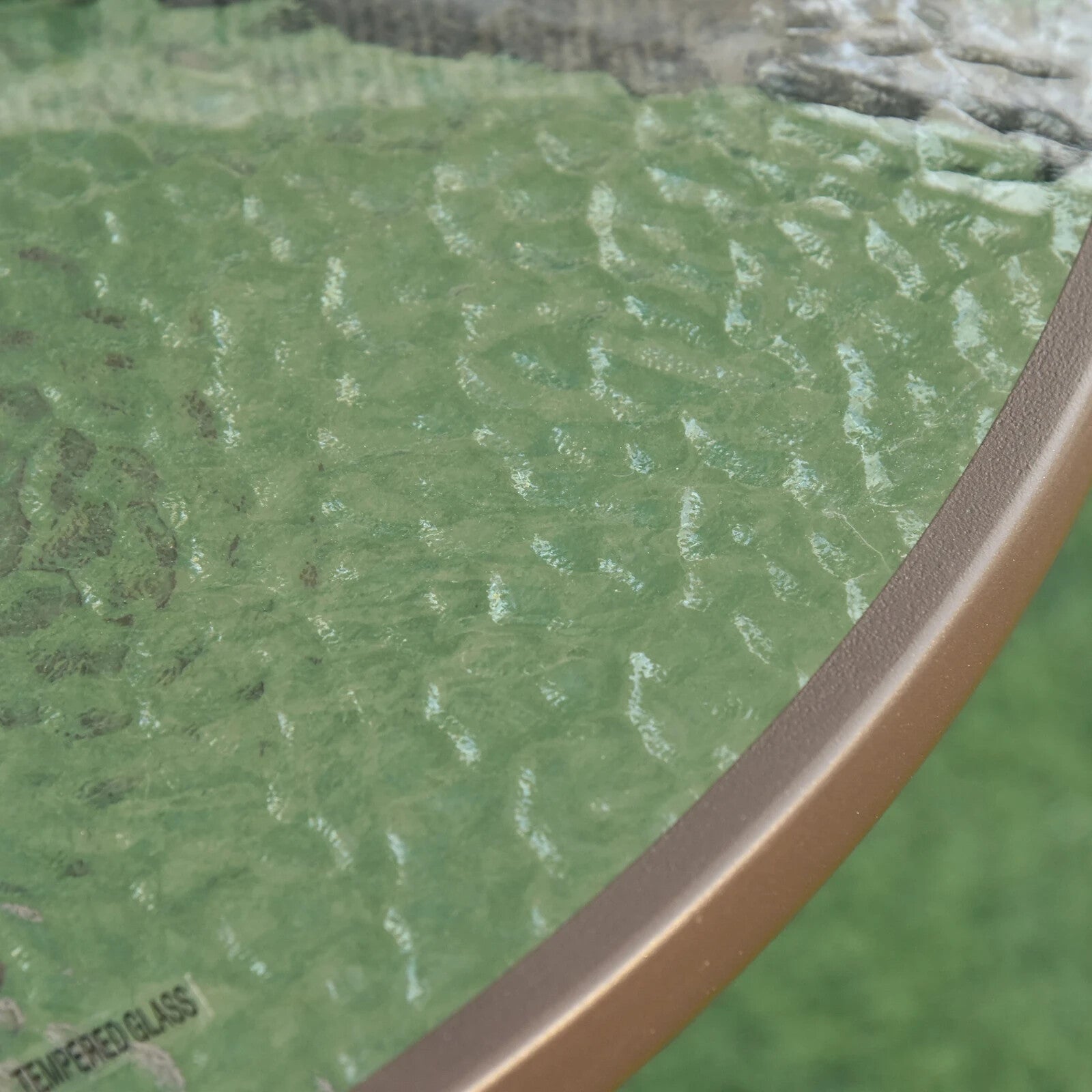 6 Piece Garden Furniture Set Folding Chairs Table and Parasol for Patio Cream - Home and Garden Furniture Shop - rustic - furniture