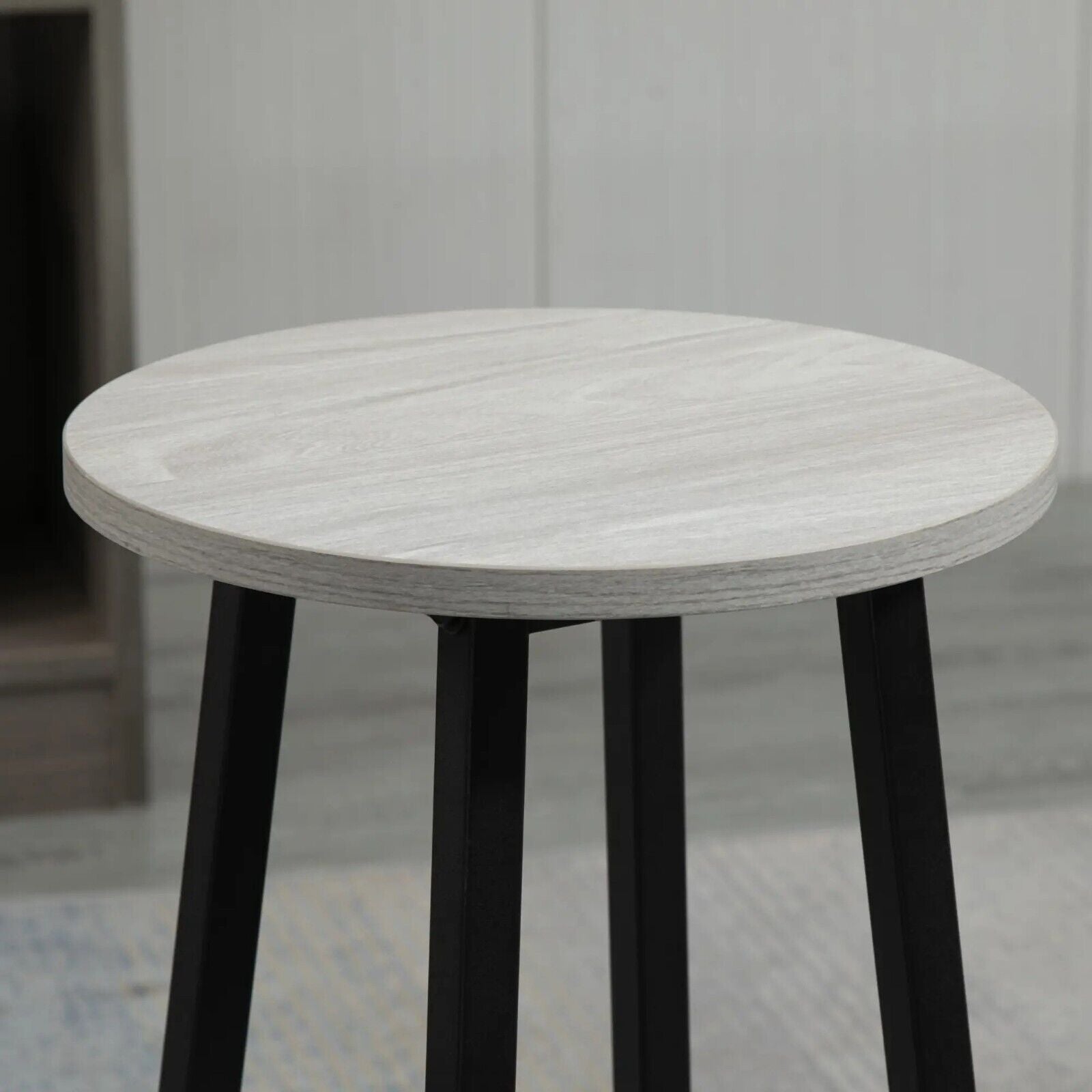 6 Piece Industrial Bar Table Set 2 Kitchen Breakfast Table 4 Stools Grey Compact - Home and Garden Furniture Shop - rustic - furniture