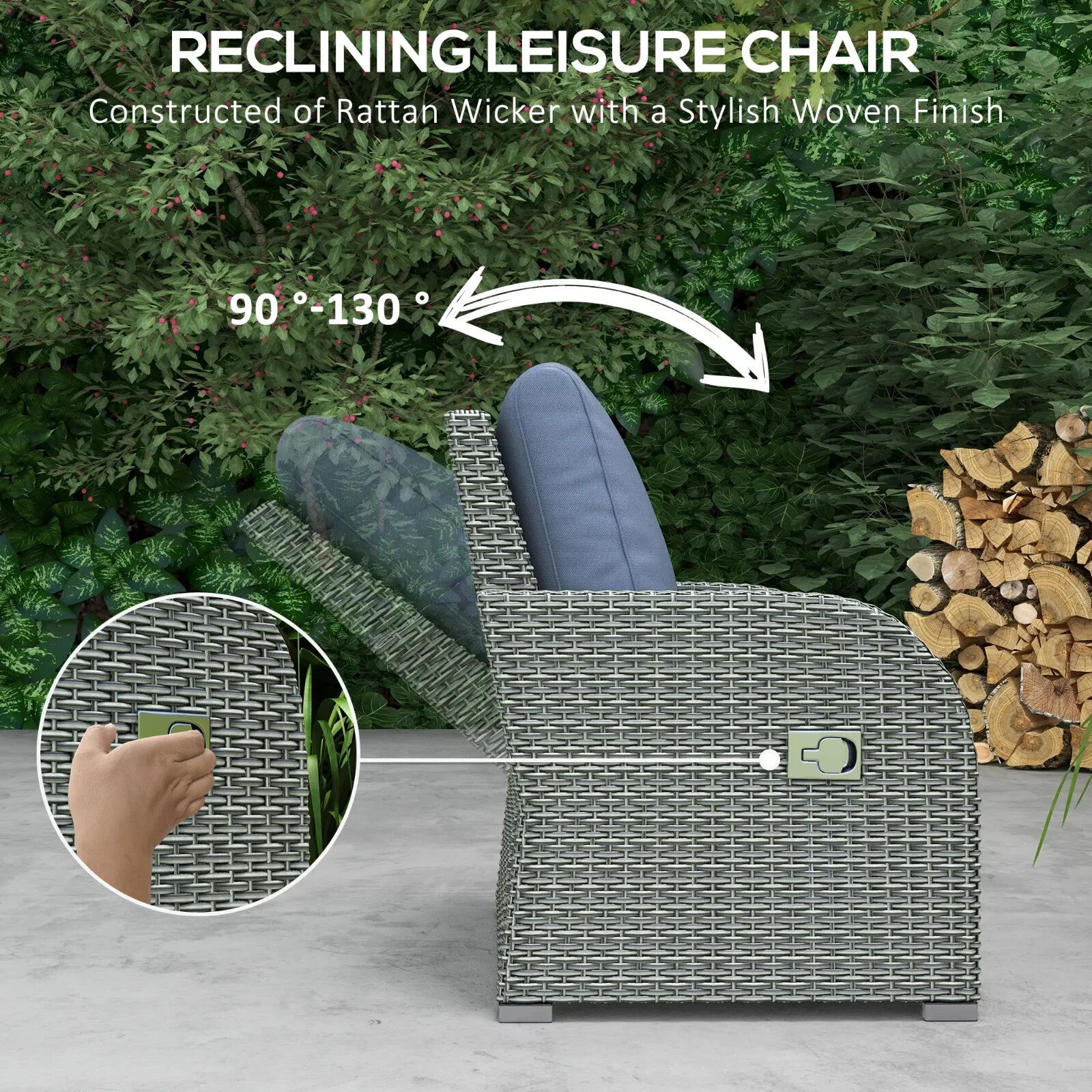 6 Piece Outdoor Rattan Furniture Set with Sofas Table & Footstools Garden Lounge - Home and Garden Furniture Shop - rustic - furniture