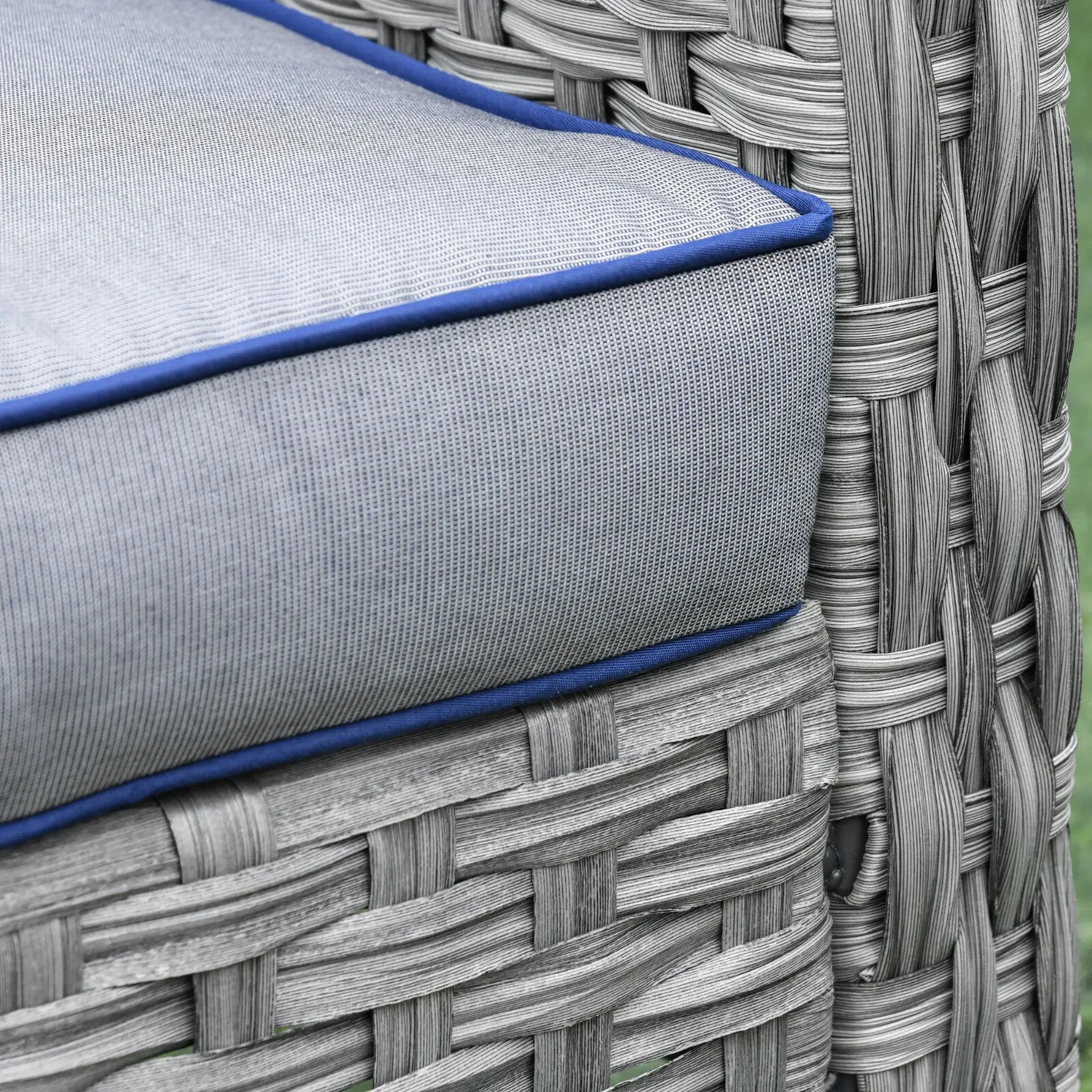 6 Piece Rattan Garden Furniture Set w/ Dining Table Sofa & All - Weather Cushions - Home and Garden Furniture Shop - rustic - furniture