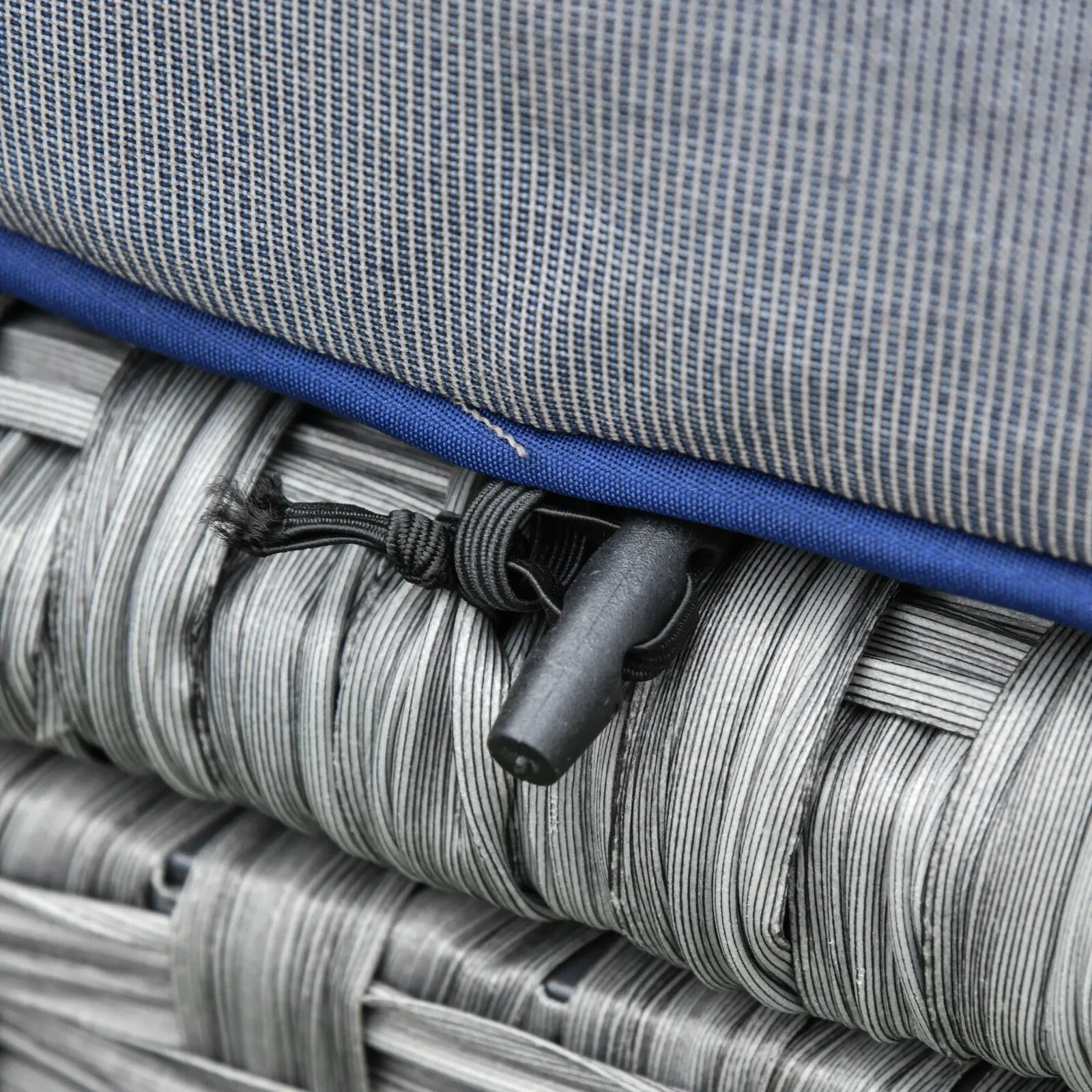 6 Piece Rattan Garden Furniture Set w/ Dining Table Sofa & All - Weather Cushions - Home and Garden Furniture Shop - rustic - furniture