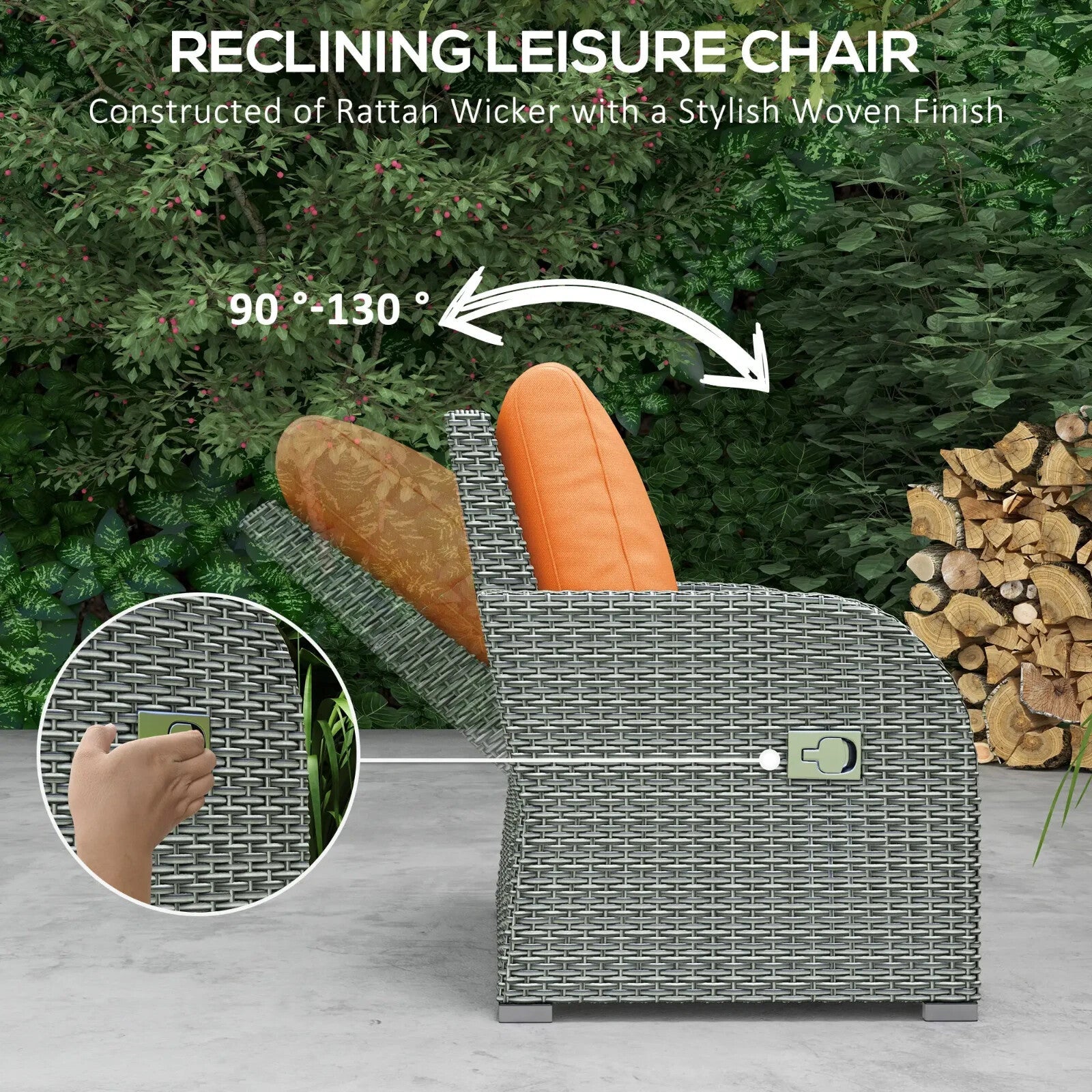 6 Piece Rattan Garden Furniture Set with Sofas Footstools & Table Outdoor Patio - Home and Garden Furniture Shop - rustic - furniture