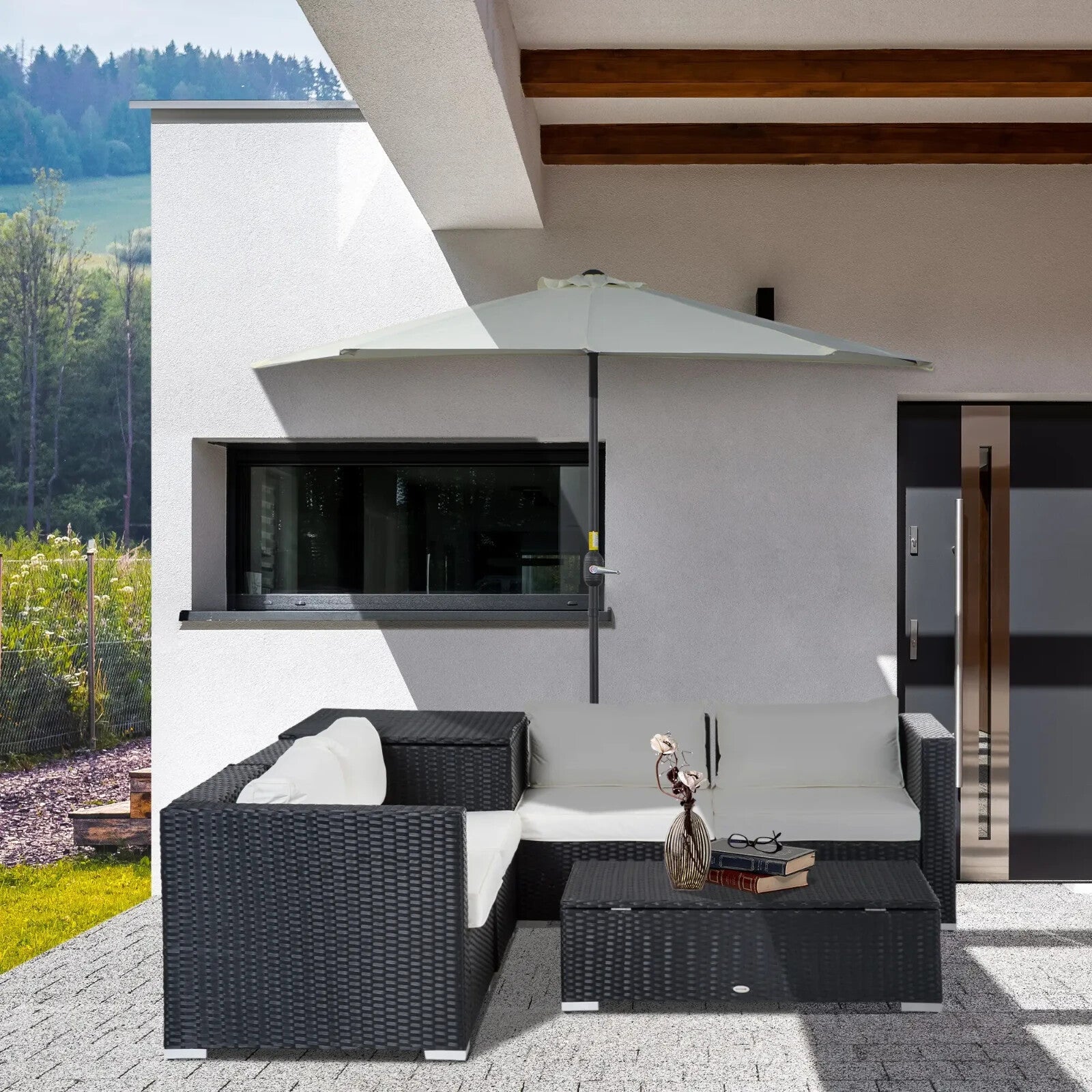 6 Piece Rattan Sofa Set Outdoor Garden Furniture for Patio or Conservatory Use - Home and Garden Furniture Shop - rustic - furniture